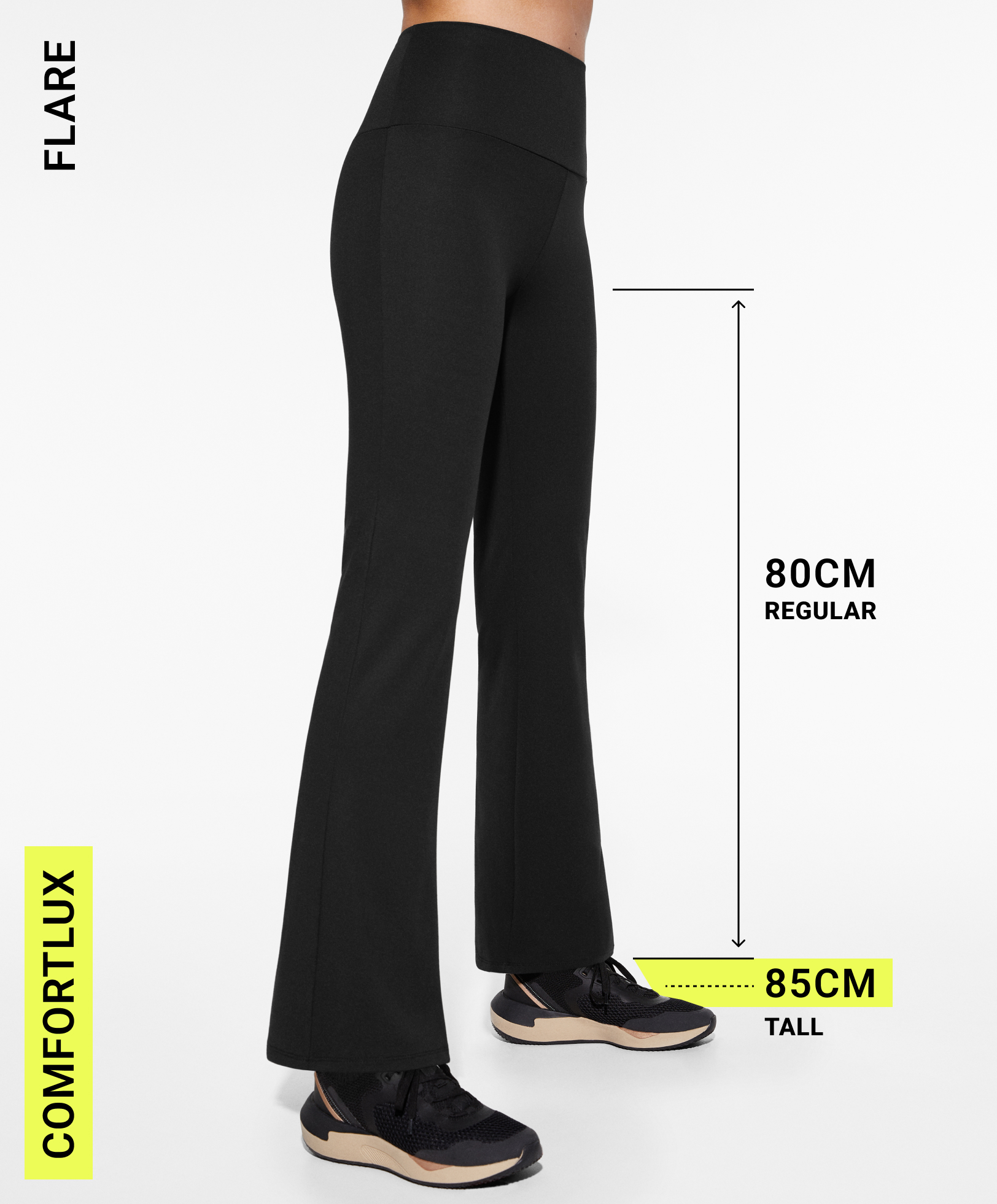 High-rise comfortlux flare trousers