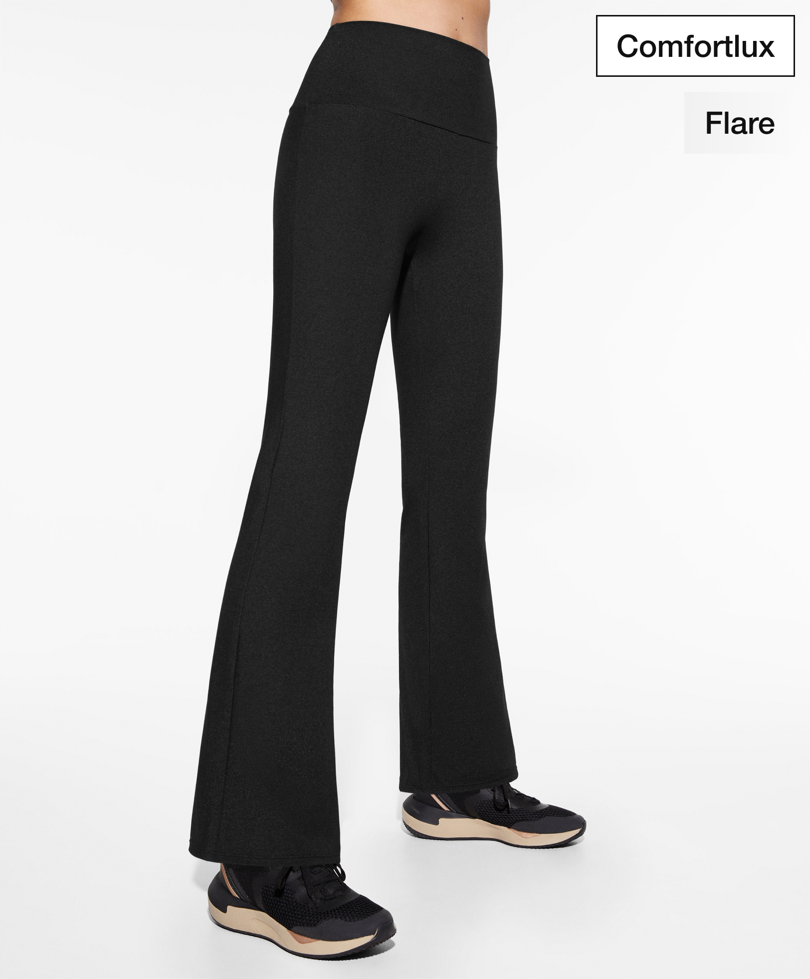 High-rise Comfortlux flare trousers