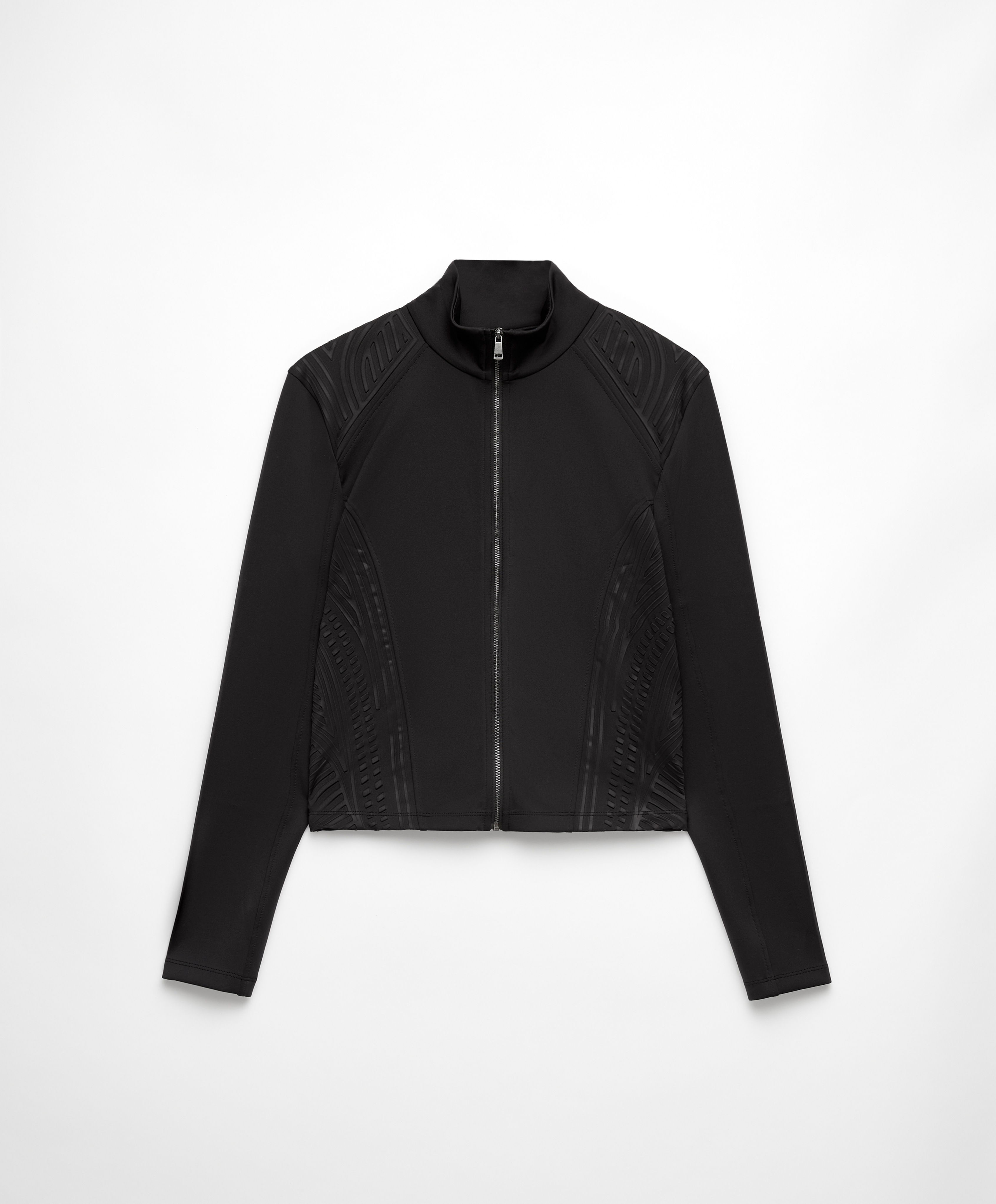 Neoprene effect textured fitted jacket OYSHO Ukraine