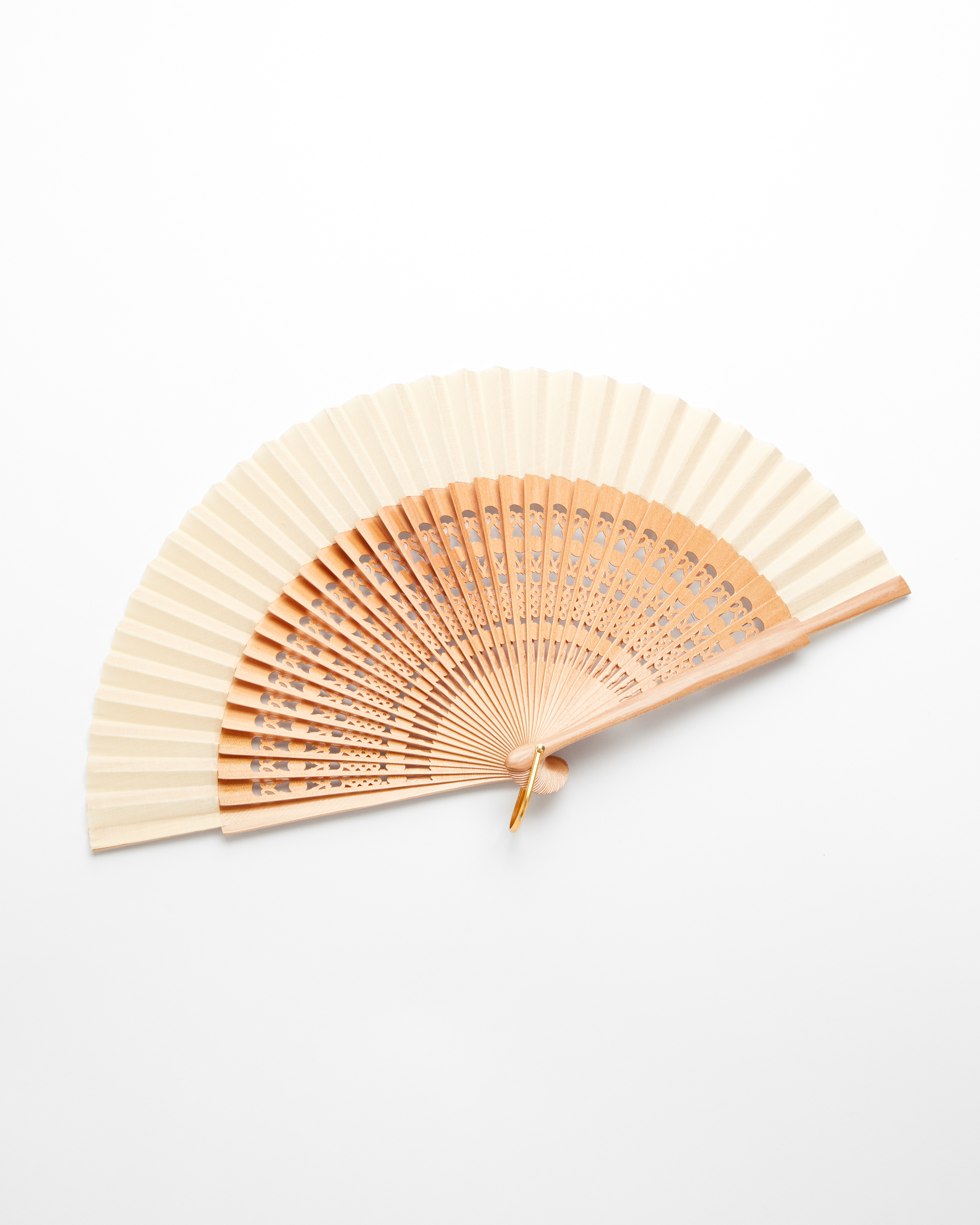 Cutwork wooden fan
