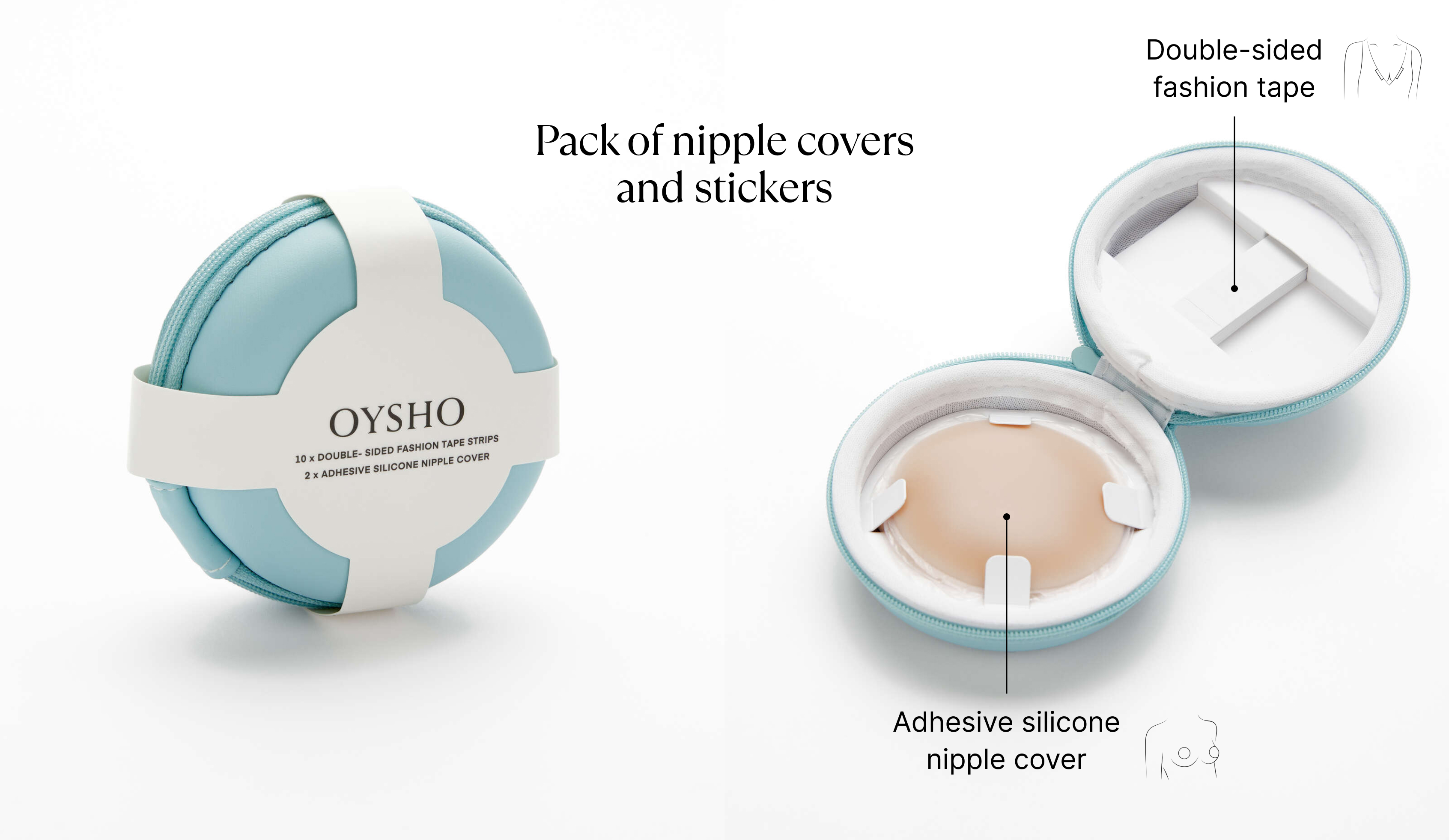 Pack of nipple covers and stickers