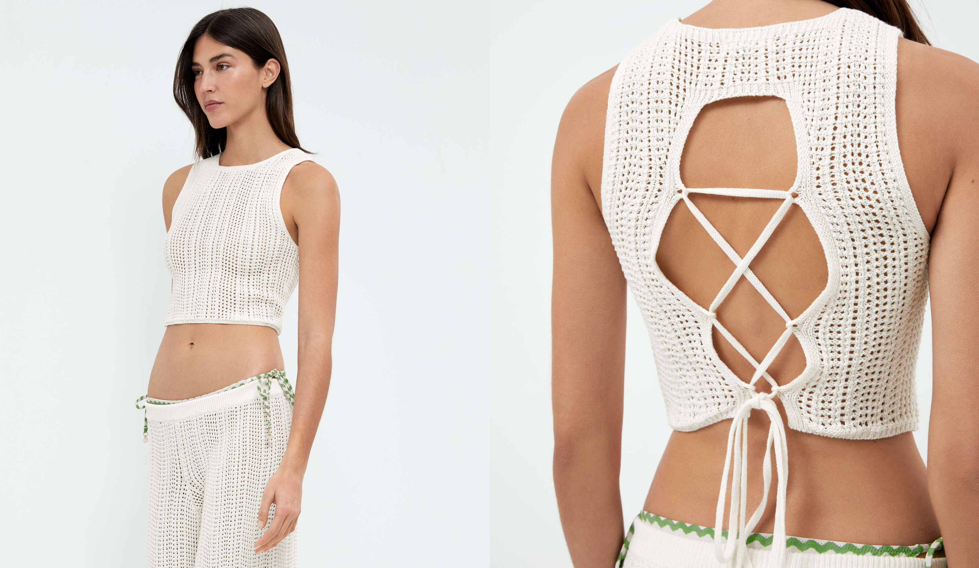 Cropped crochet top