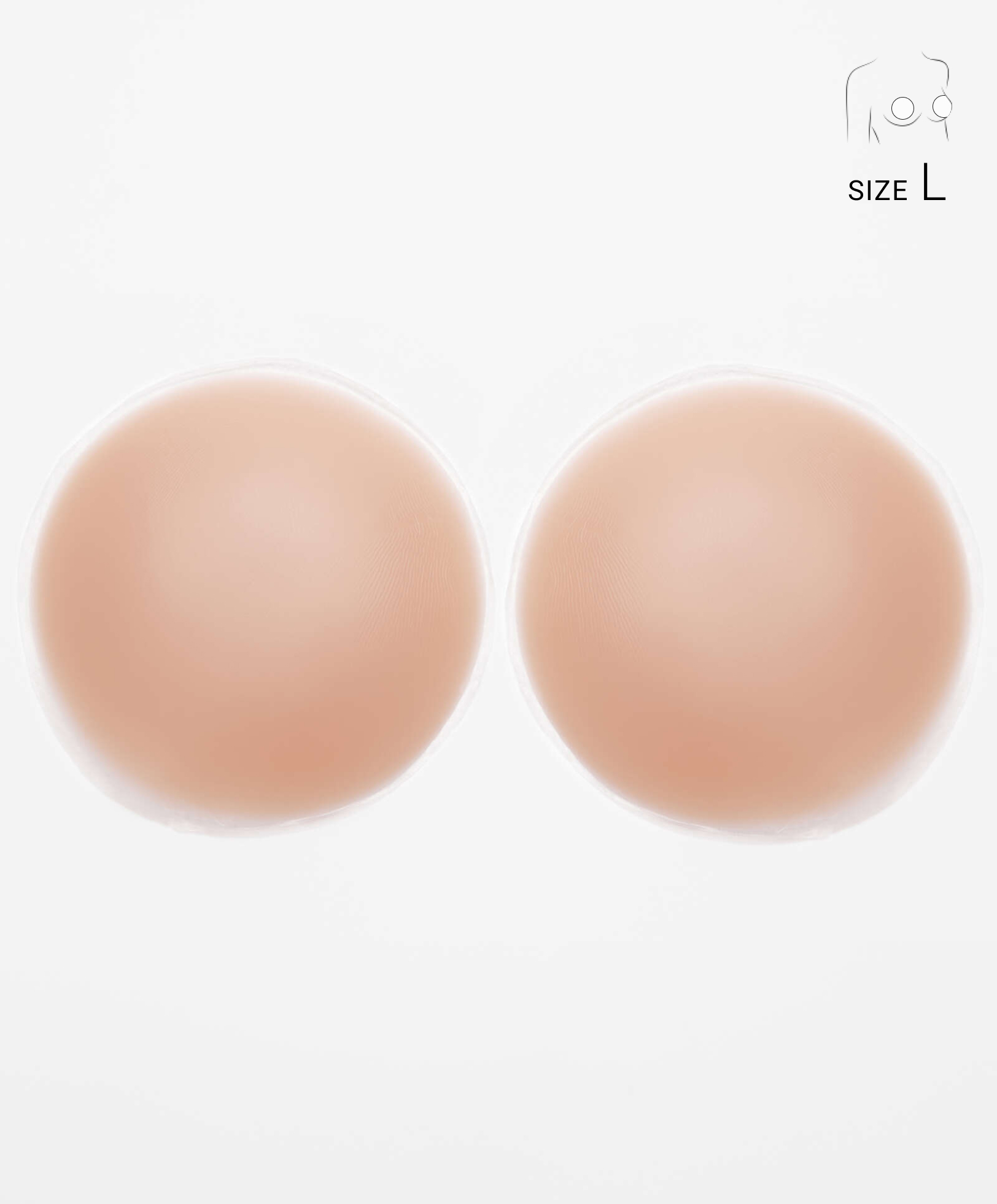 Large adhesive silicone nipple covers