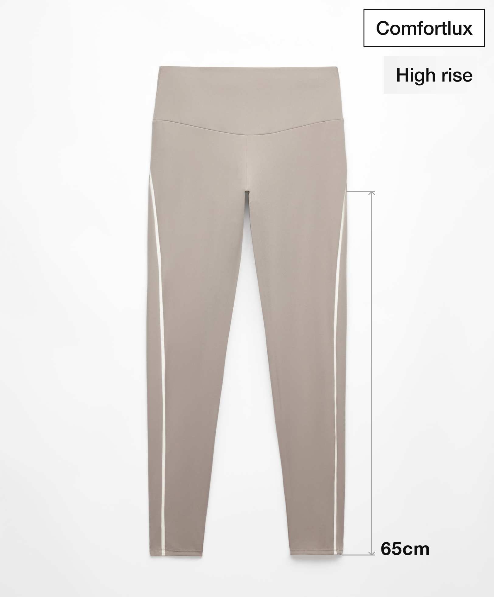 High rise comfortlux legging op enkellengte 65 cm