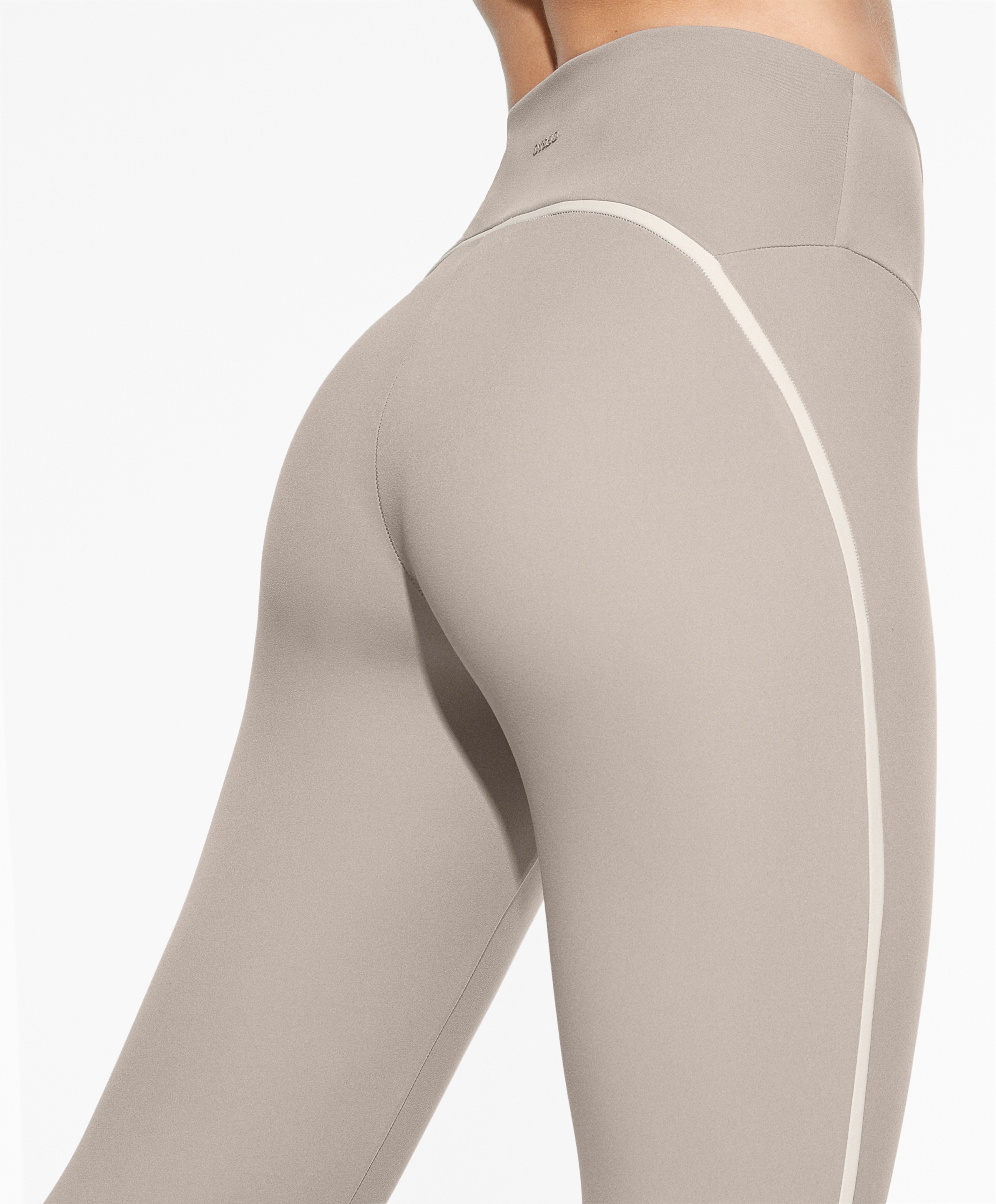 Casual Beige and Brown color Lycra fabric Leggings : 1592025