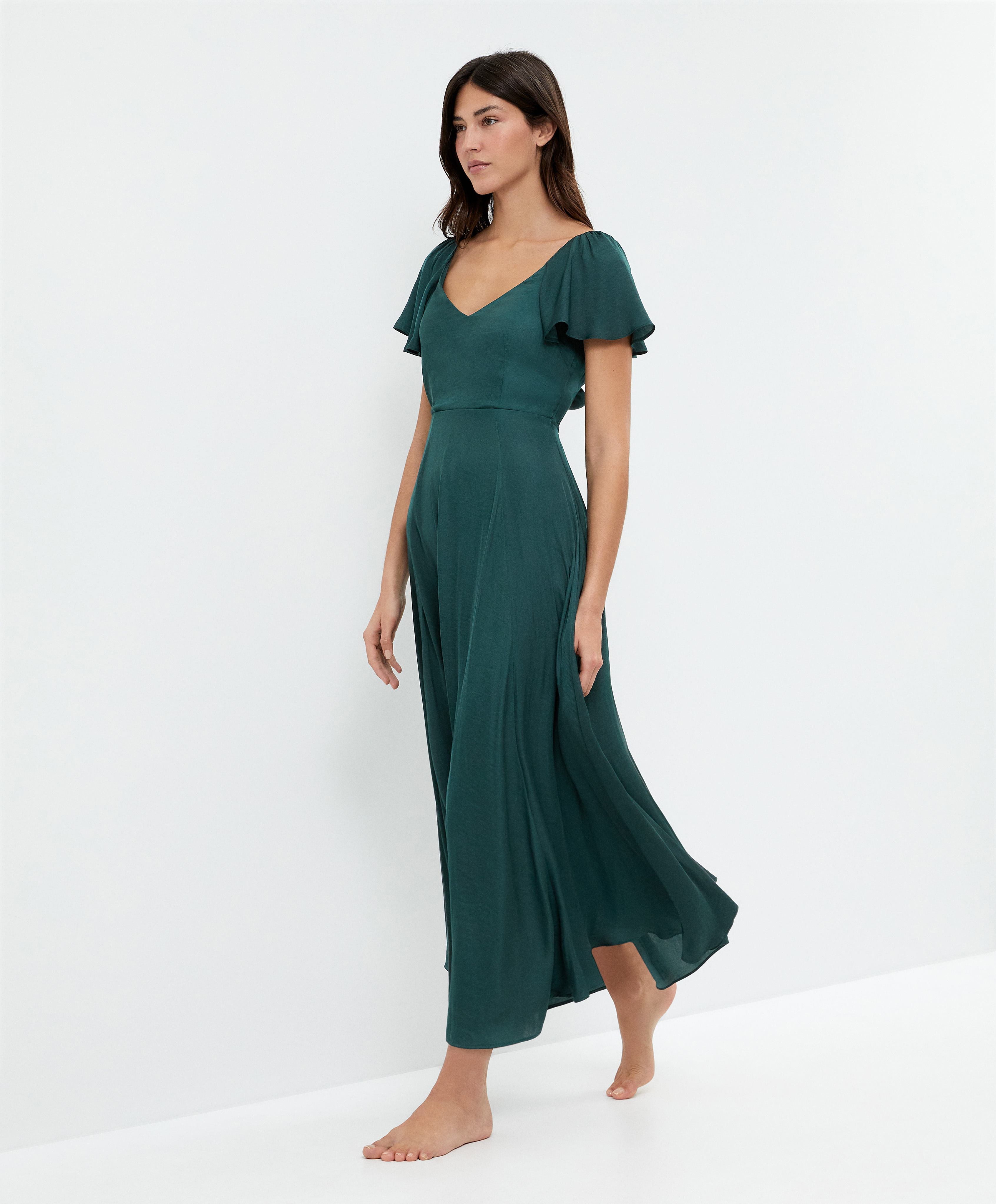 Vestido verde oysho new arrivals