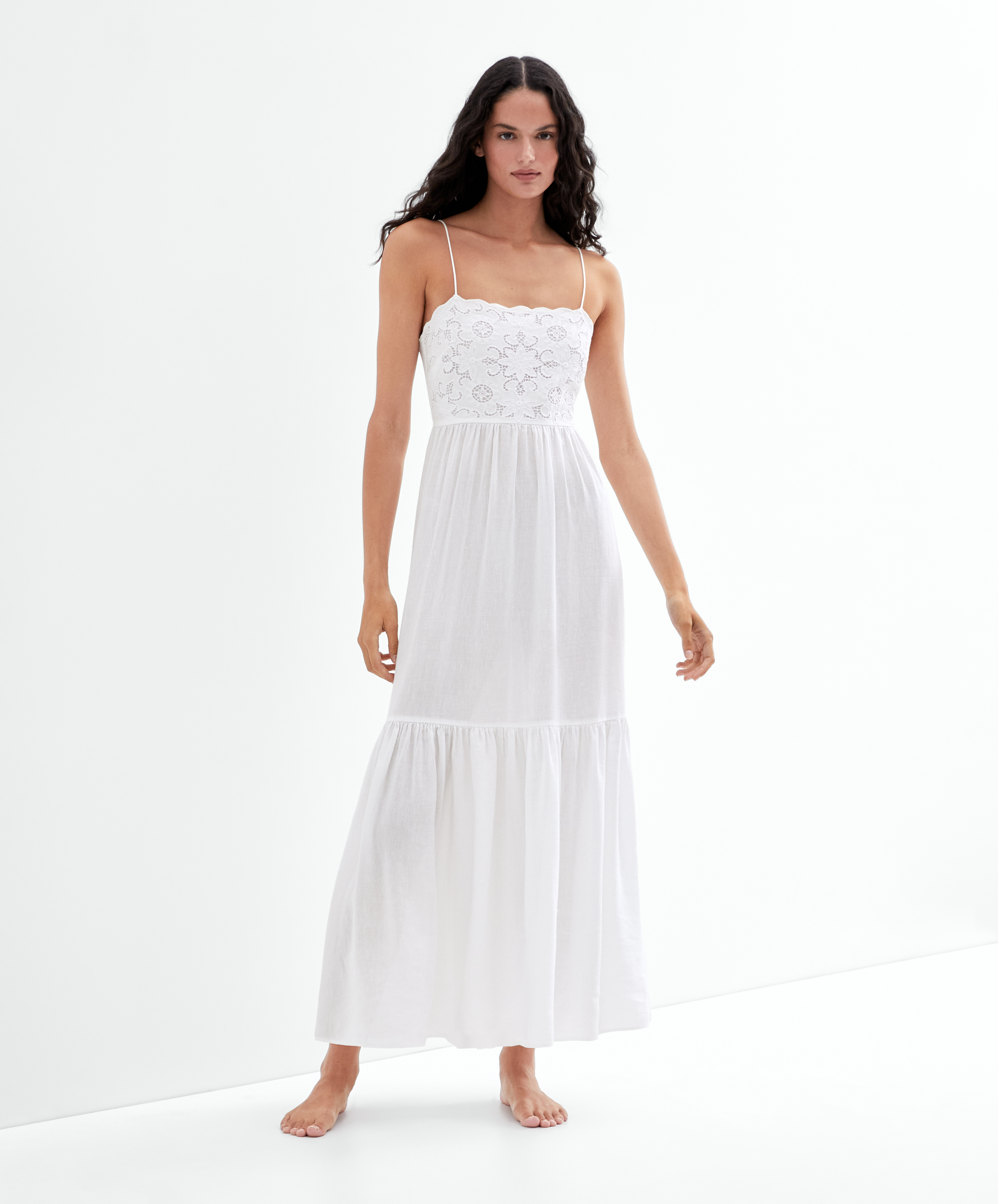 Oysho 2025 vestido blanco