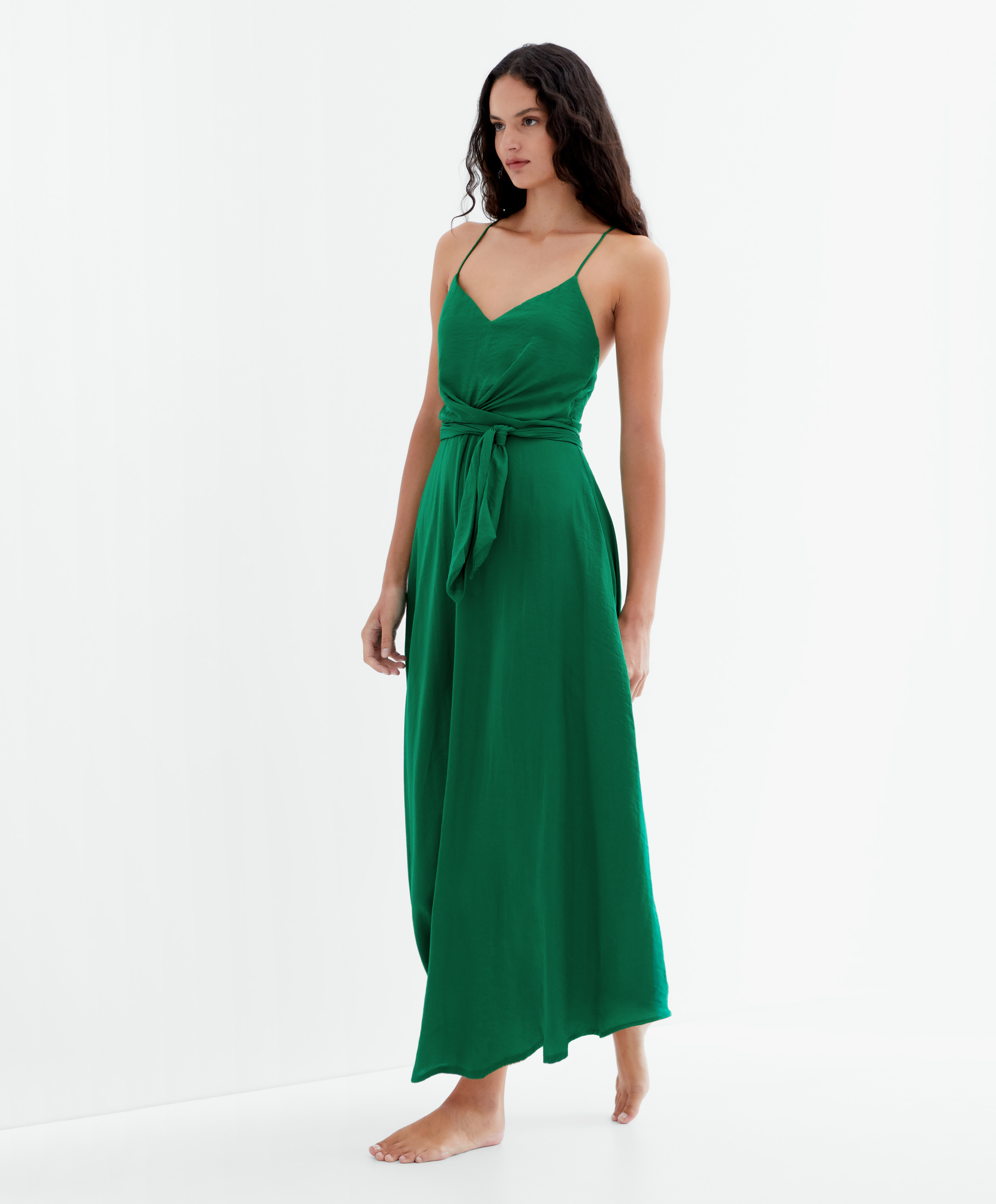 Vestido oysho verde new arrivals