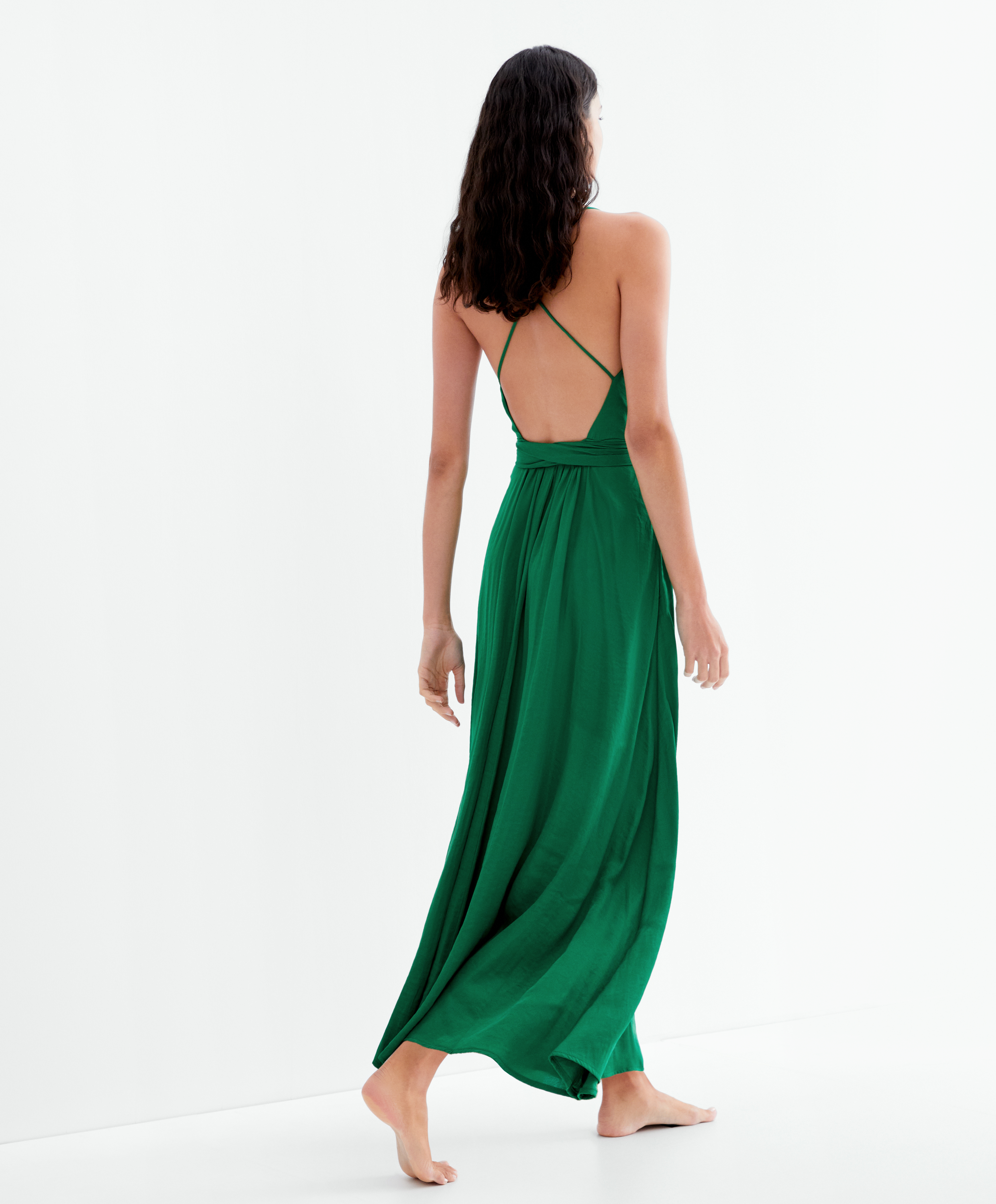 Robe oysho verte new arrivals