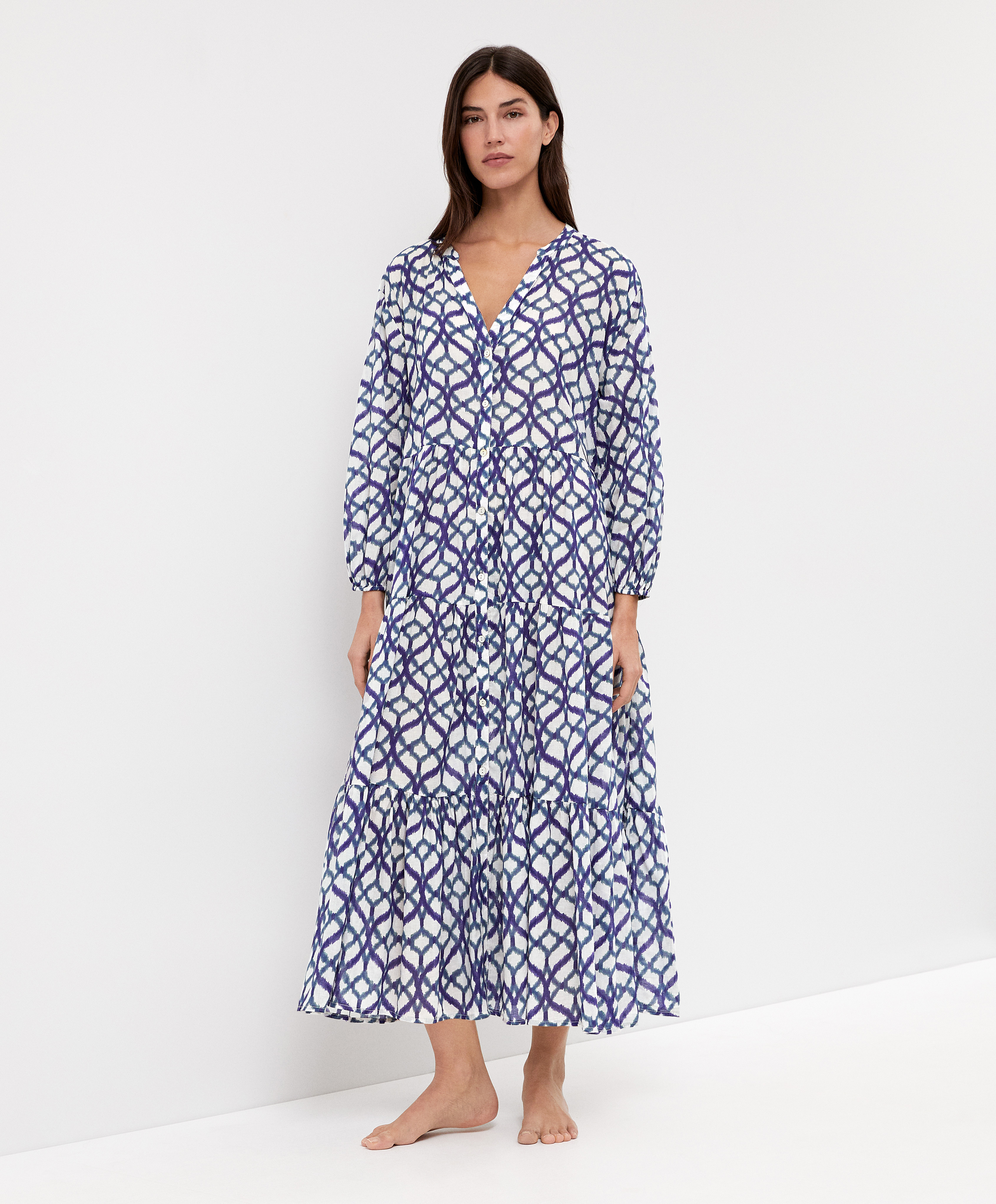 Printed 100 cotton tunic dress