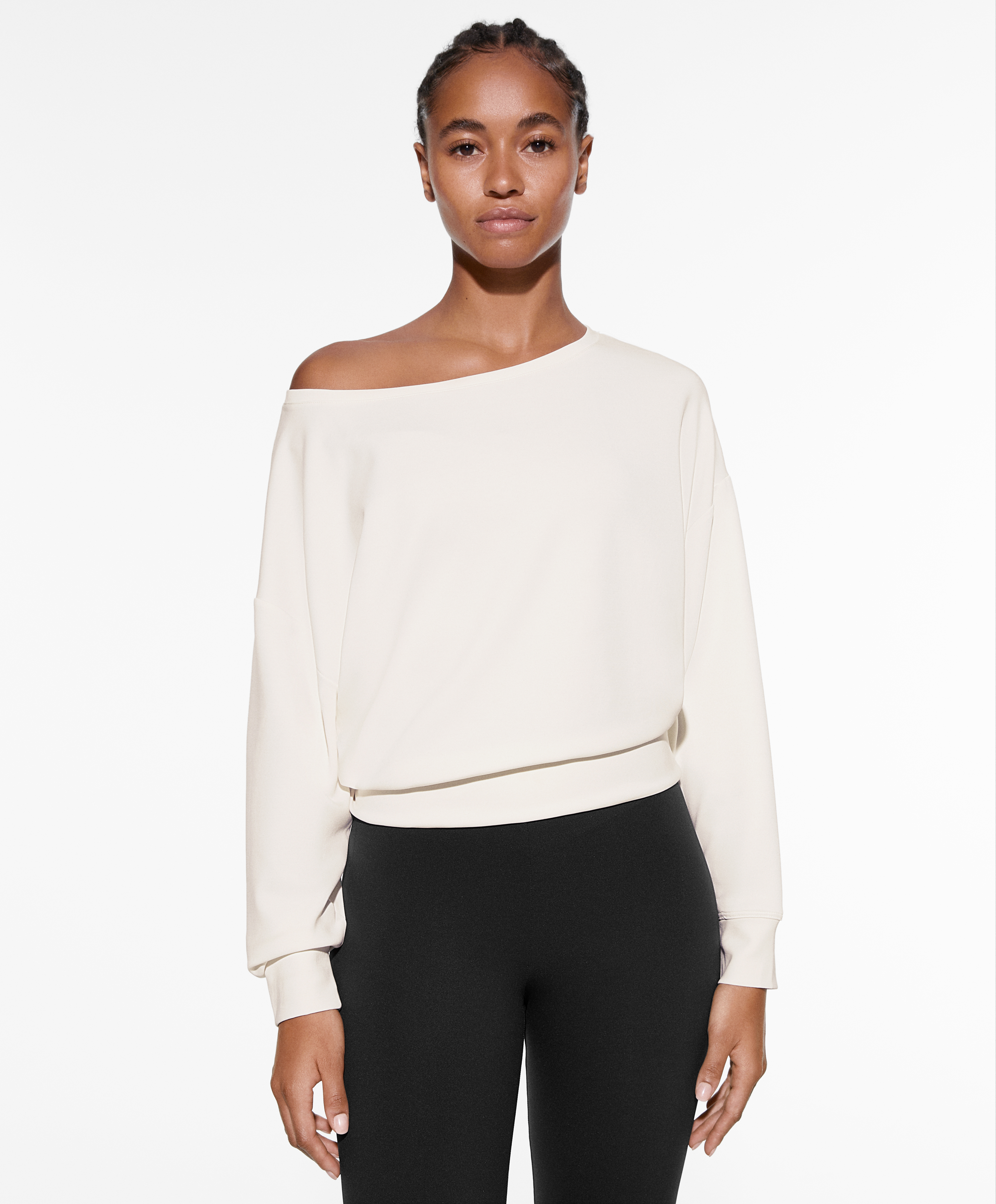 Off shoulder sweatshirt with modal OYSHO