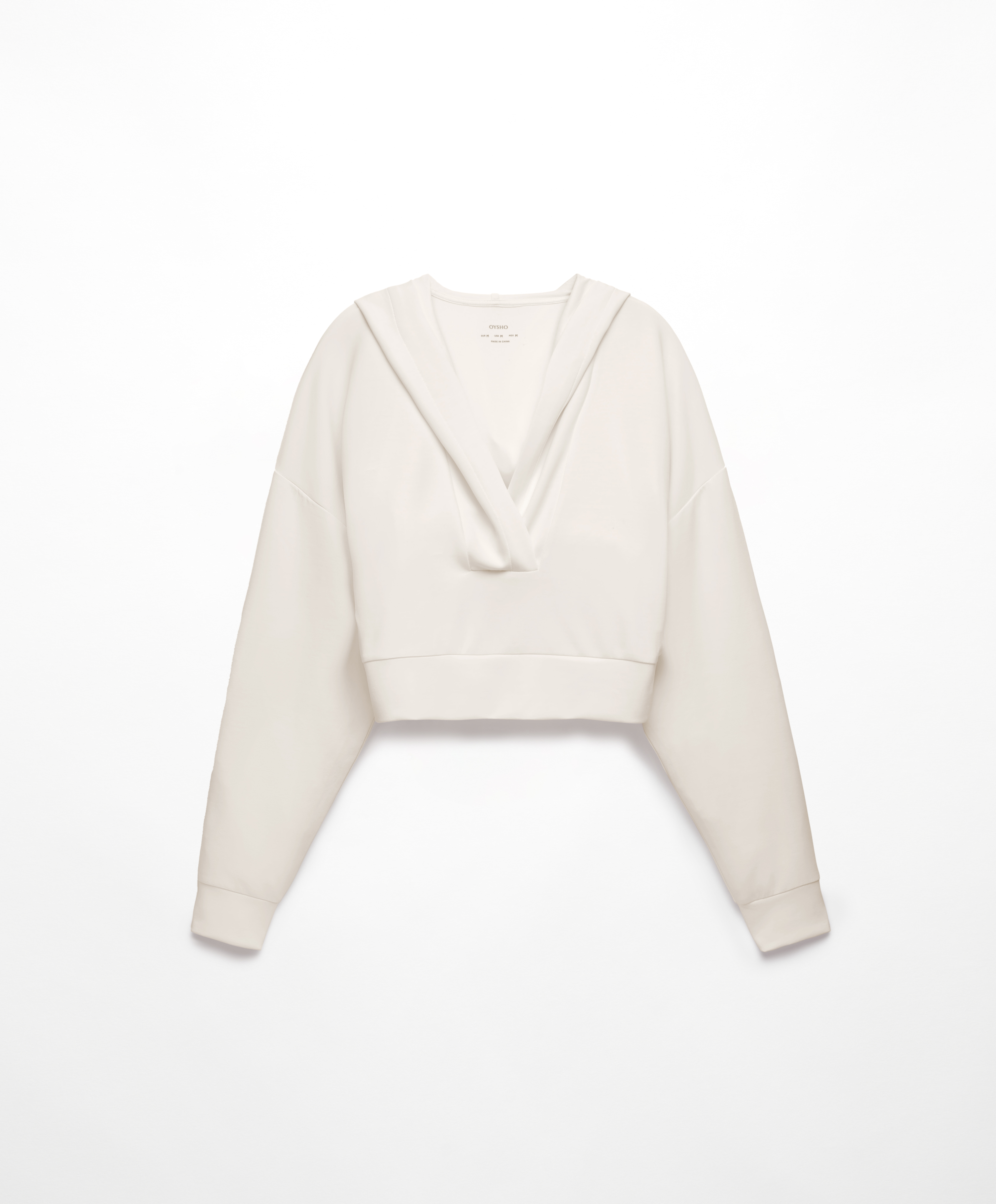 White sale cropped sweatshirt