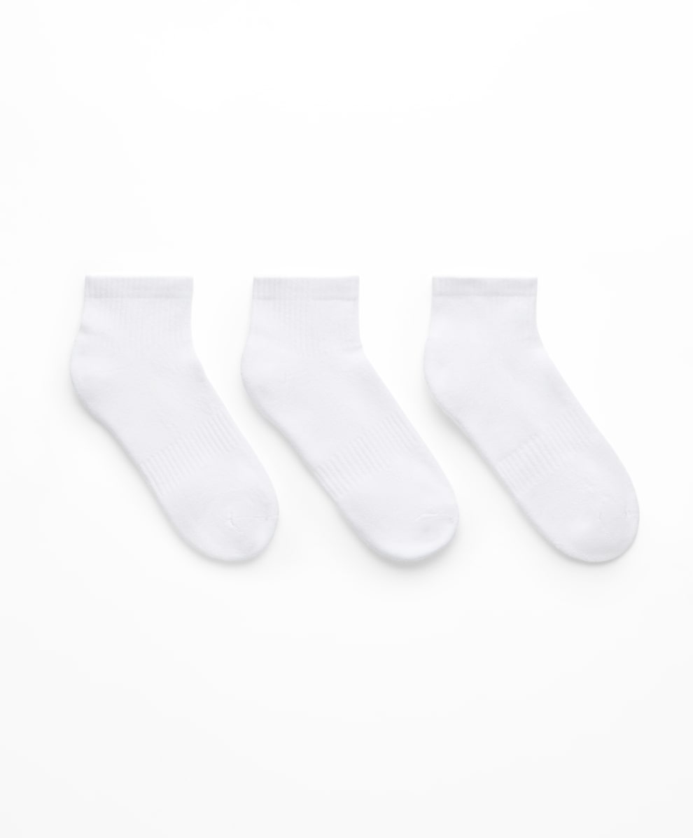 3 pares de calcetines quarter algodón deportivos