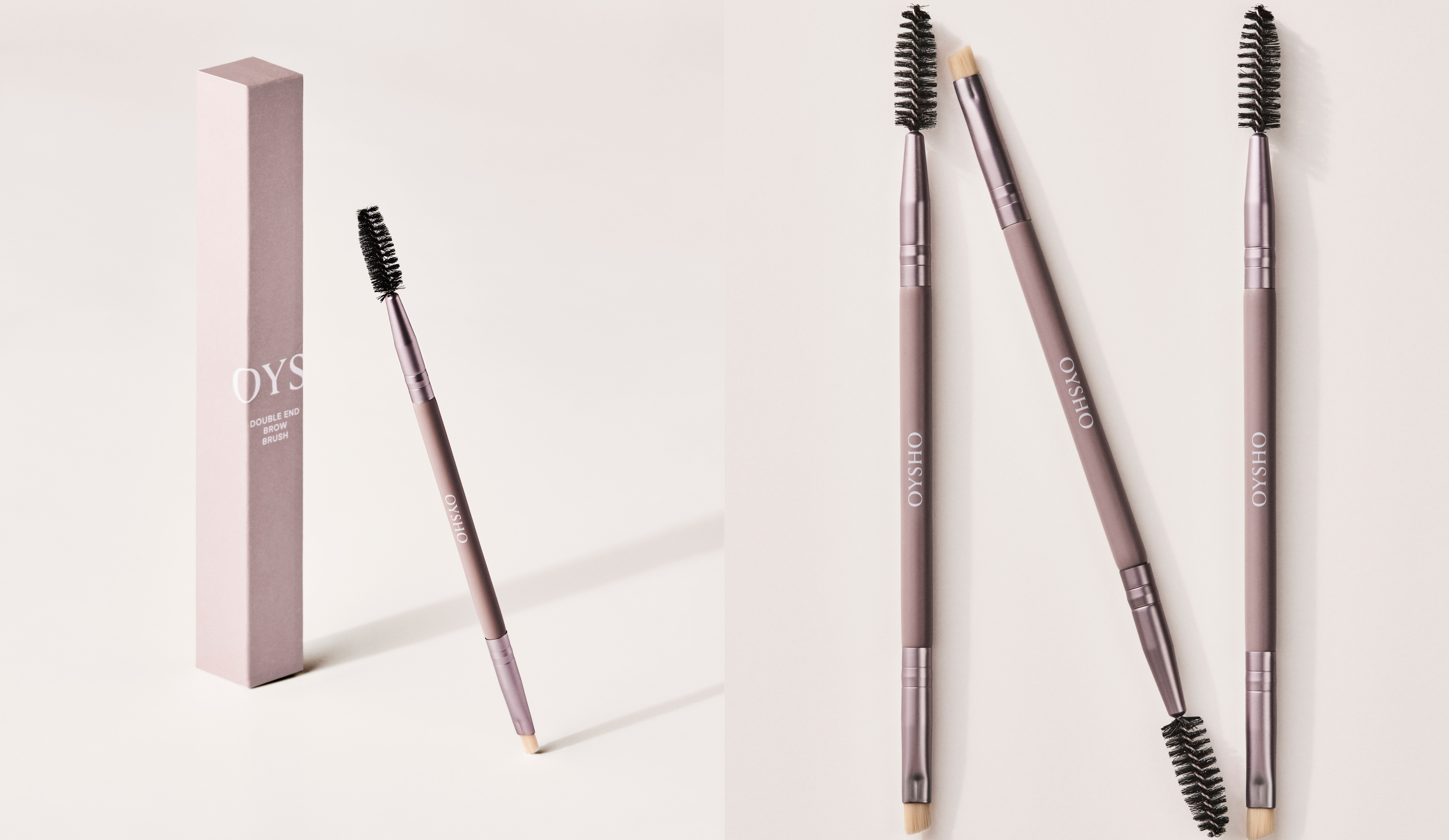 Double-ended brow brush