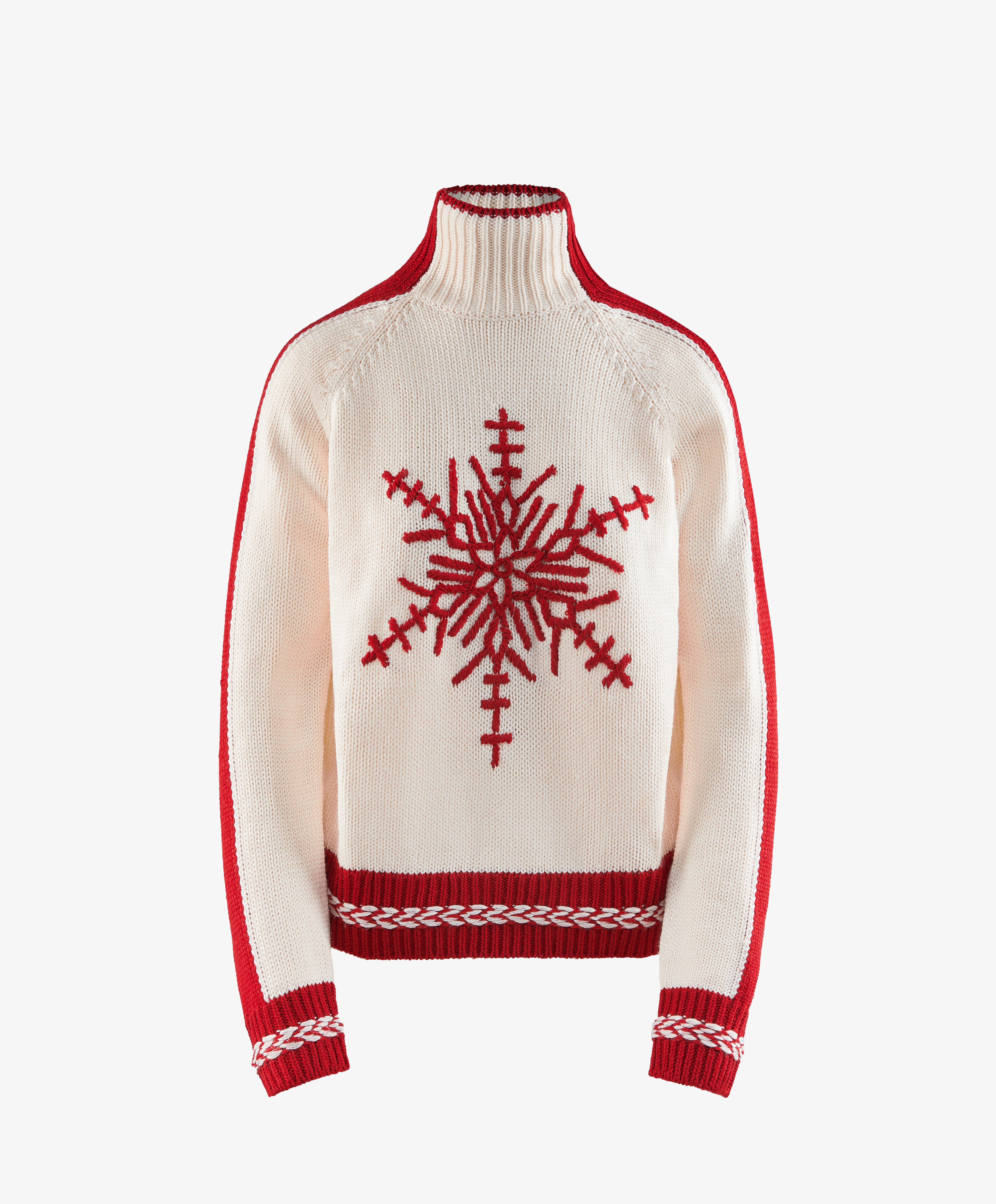 Gebreide sweater met jacquardprint van sneeuwvlok