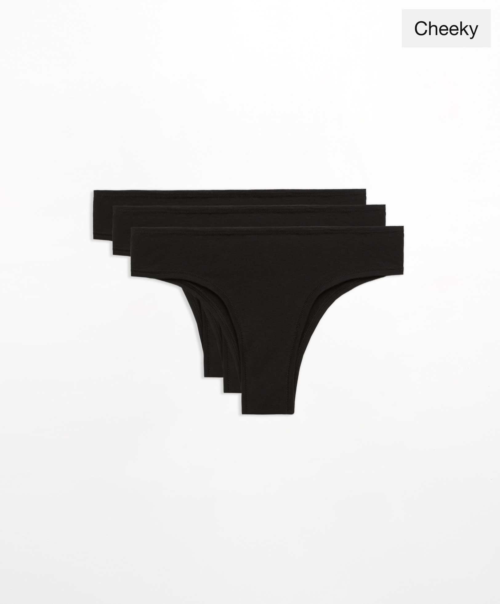3 cotton blend cheeky briefs