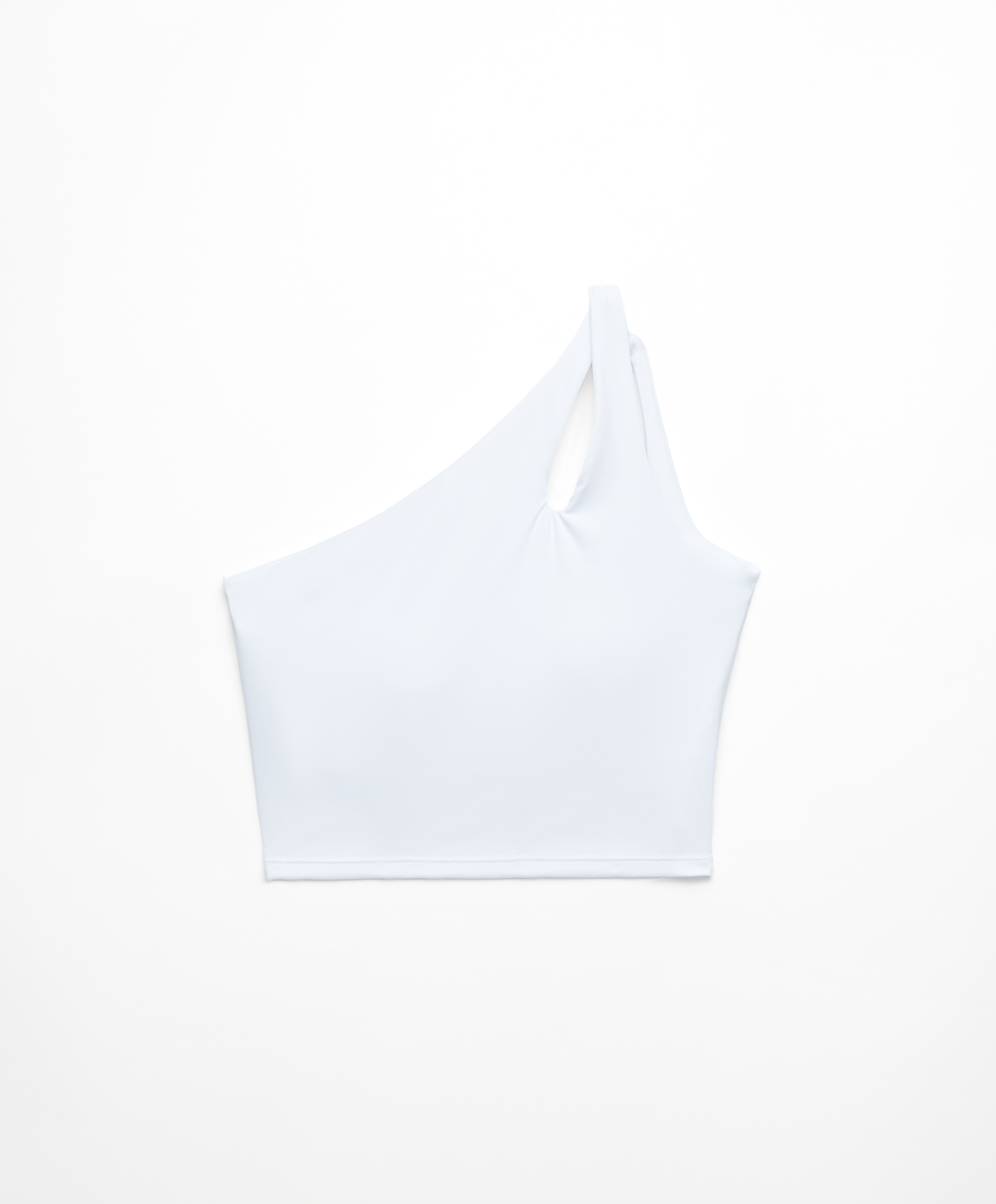 Tricko Oysho Sk - Comfortlux Off-the-shoulder Top With Cups Damske  Cream-white