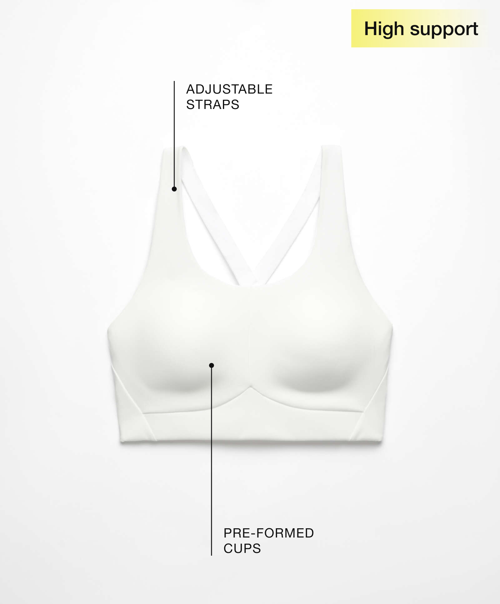 Firm support compressive sports bra