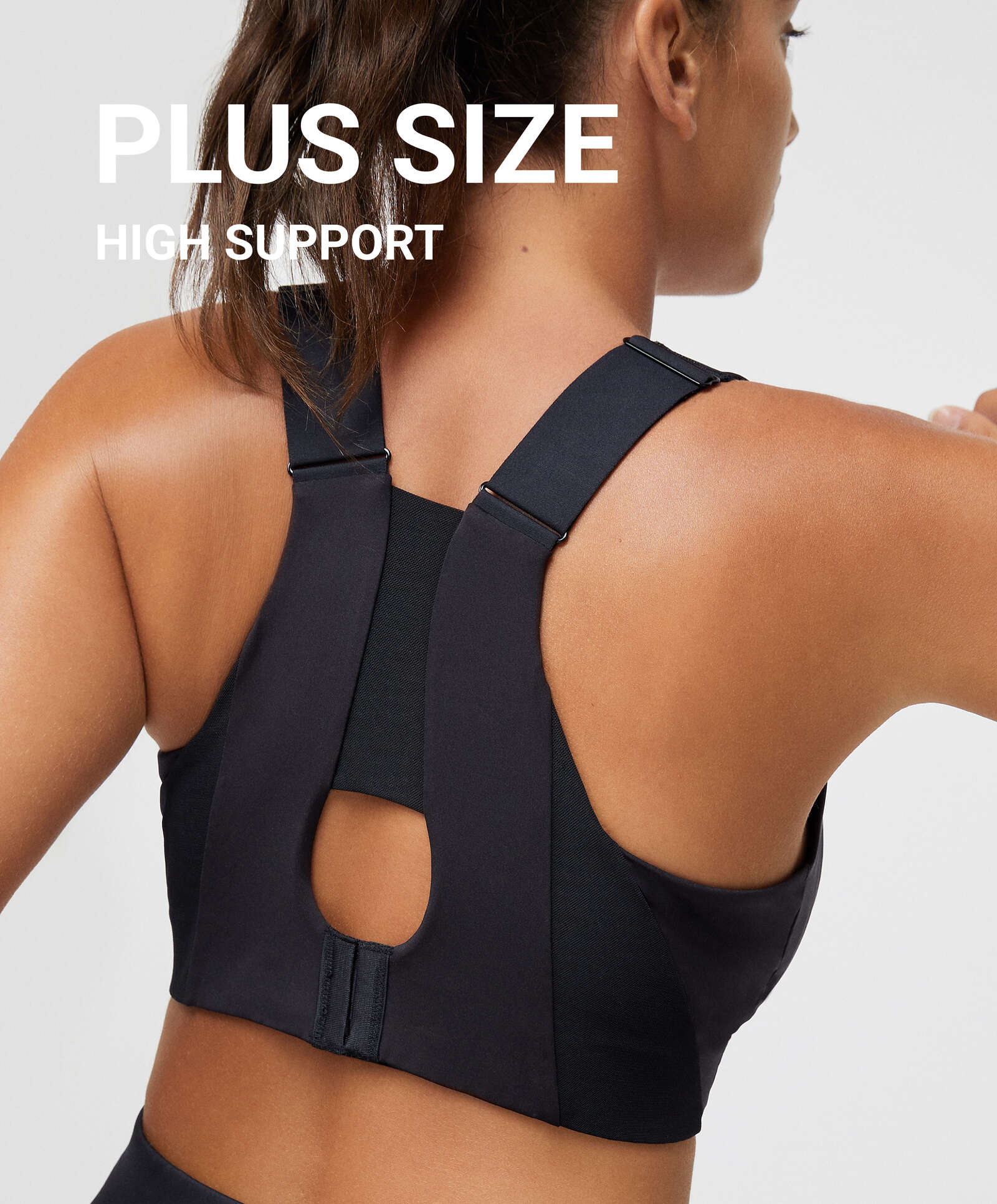 Oysho Plus size firm support compressive sports bra - 138921693-800