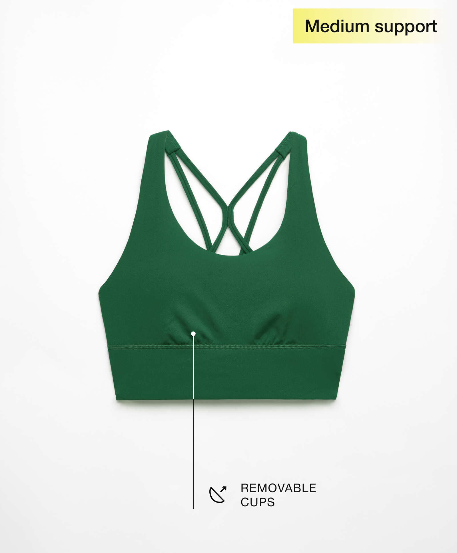 OYSHO MEDIUM SUPPORT WITH CUPS - Brassières de sport à maintien