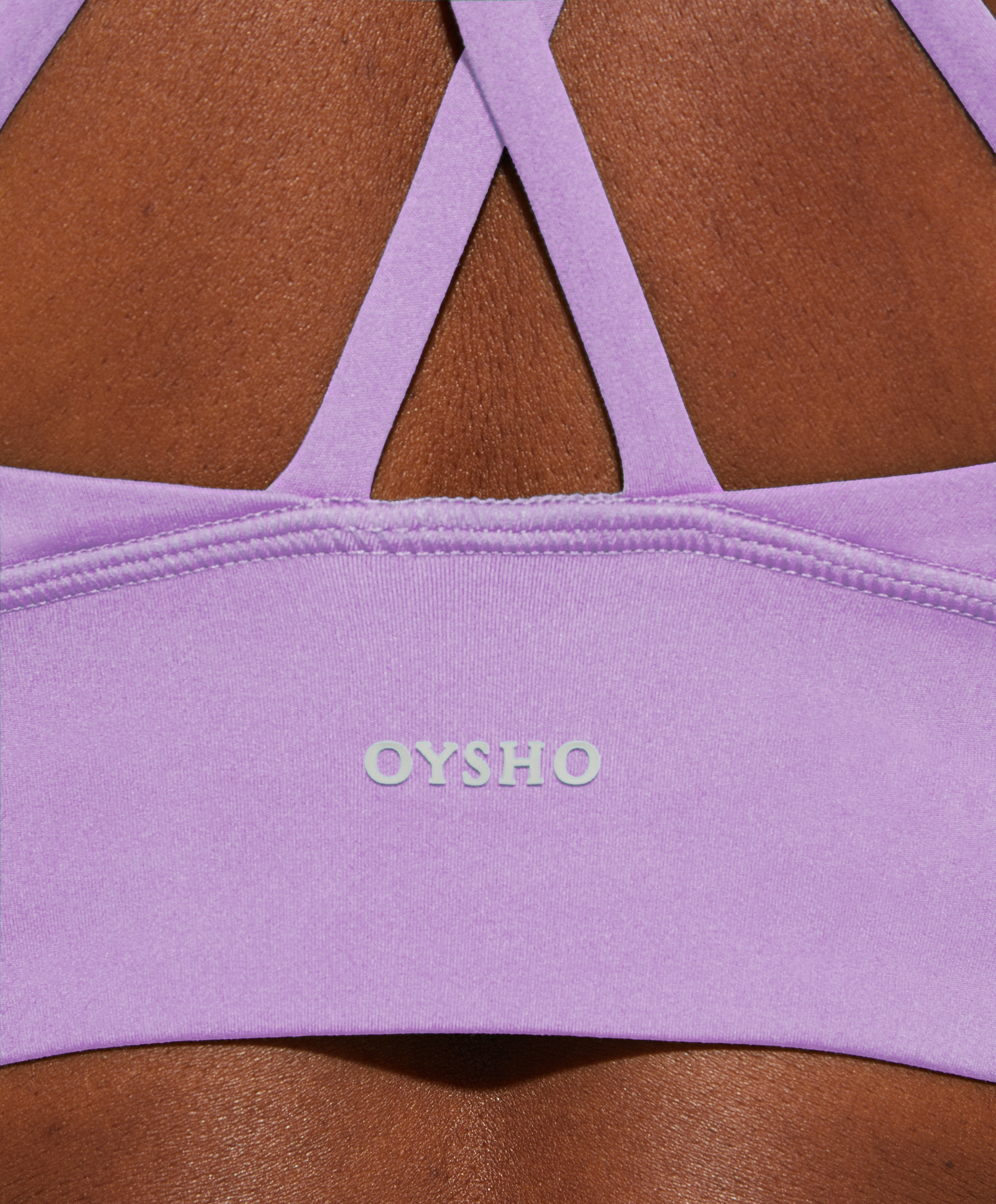 Oysho Medium-support Comfortlux sports bra with cups - 136643345-249