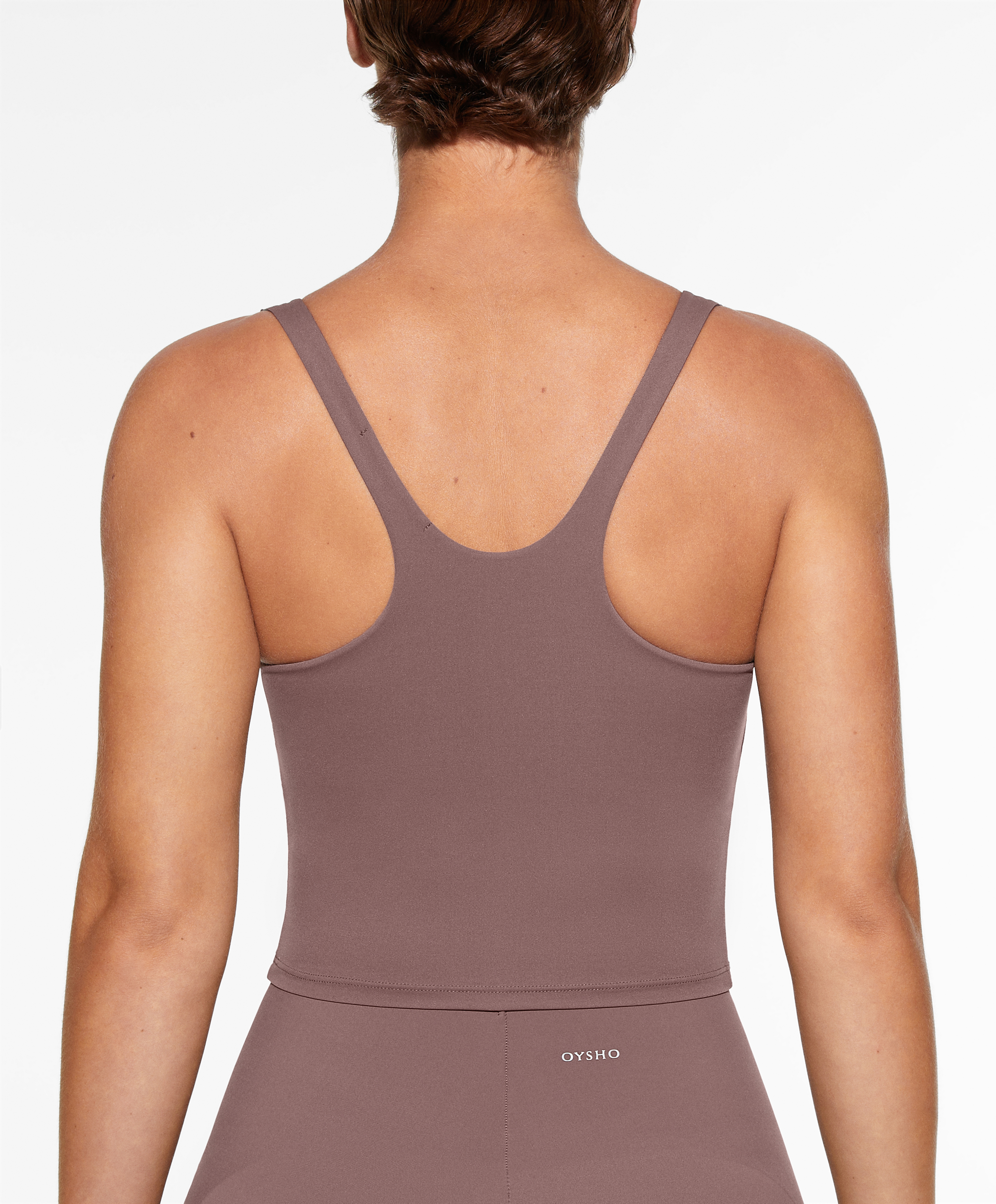 Oysho Light touch vest top with cups, Women's Fashion, Activewear