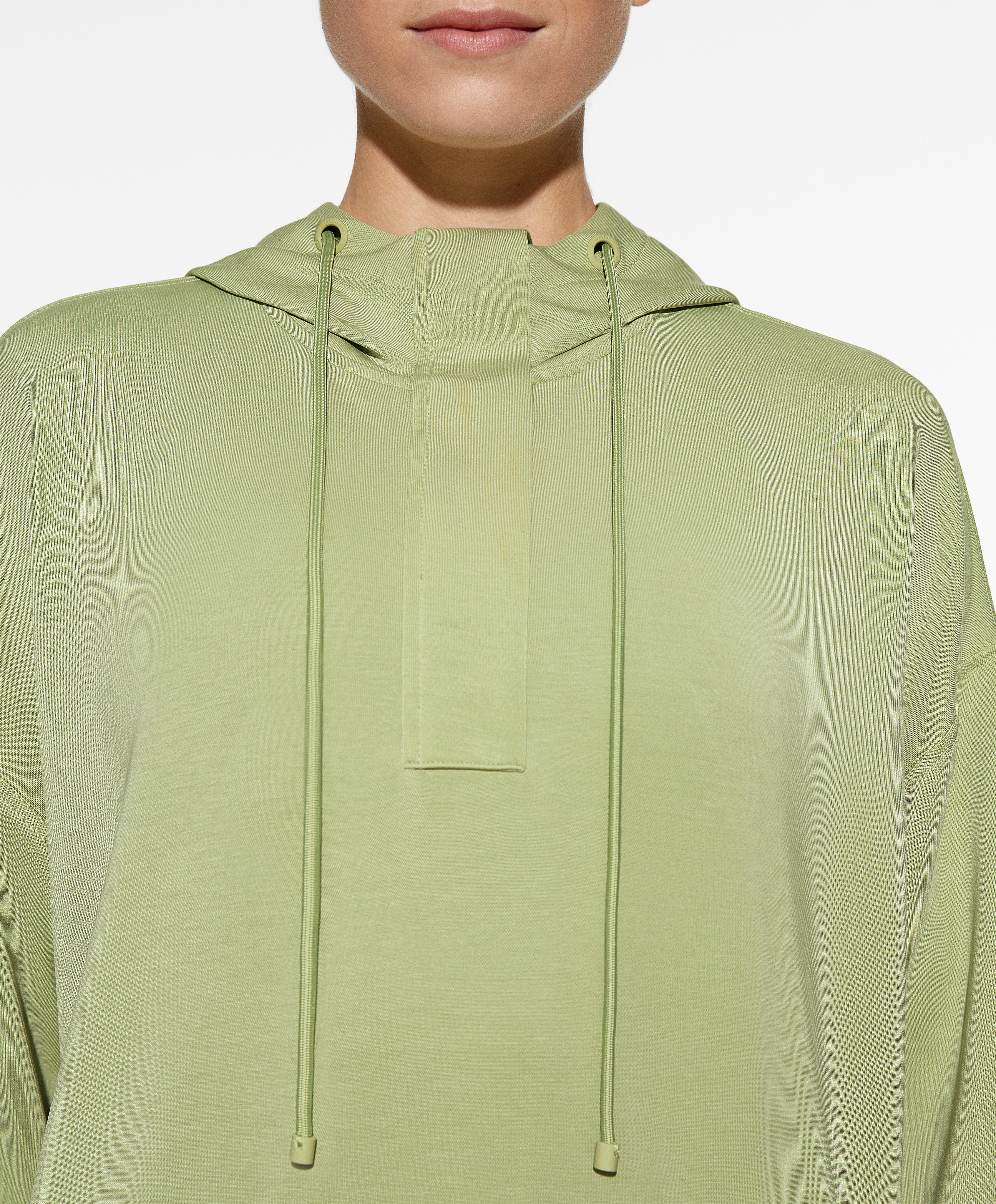 Oversized sweater van zachte modal met rits