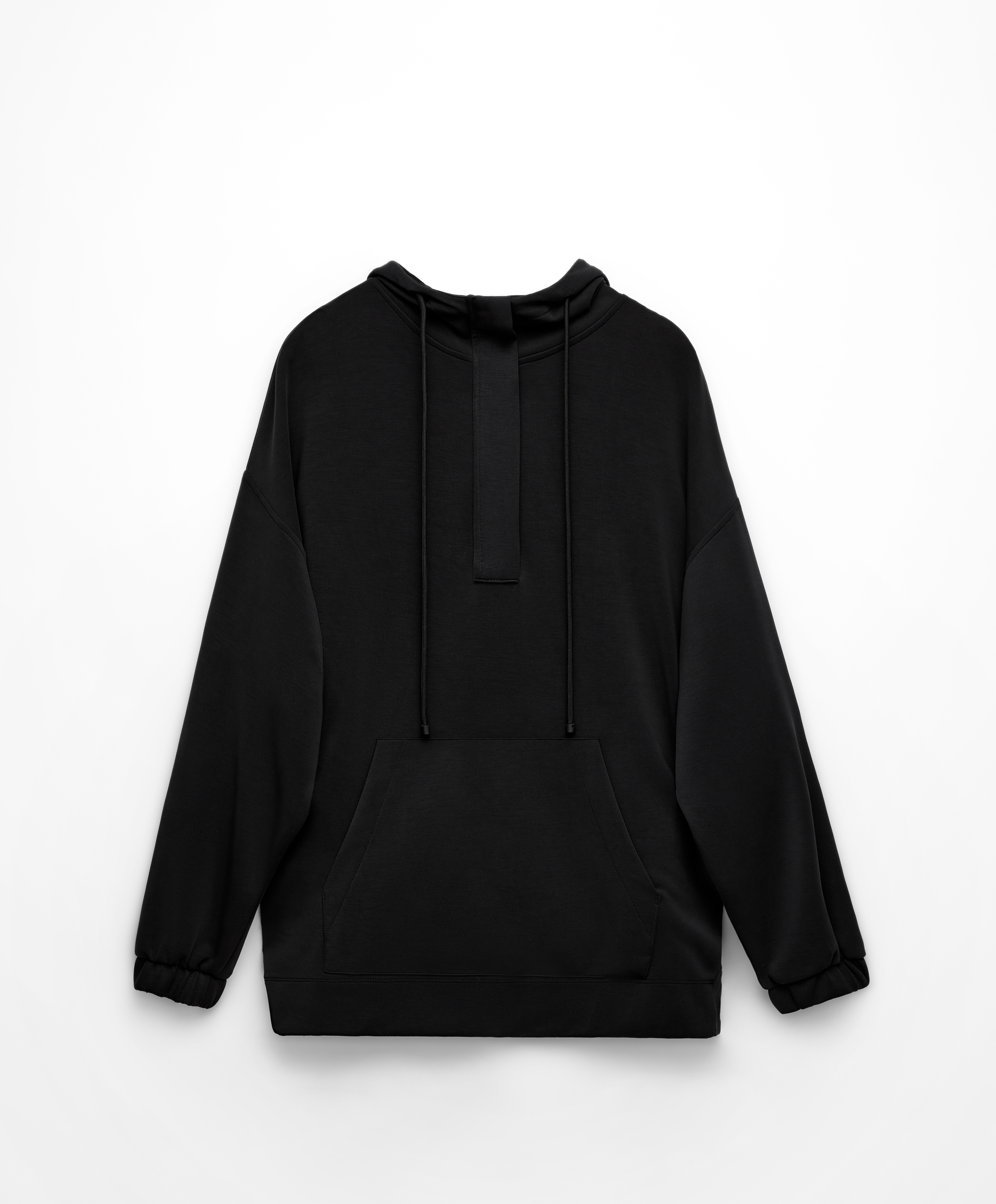 Oversize sweatshirt with soft-touch modal and zip