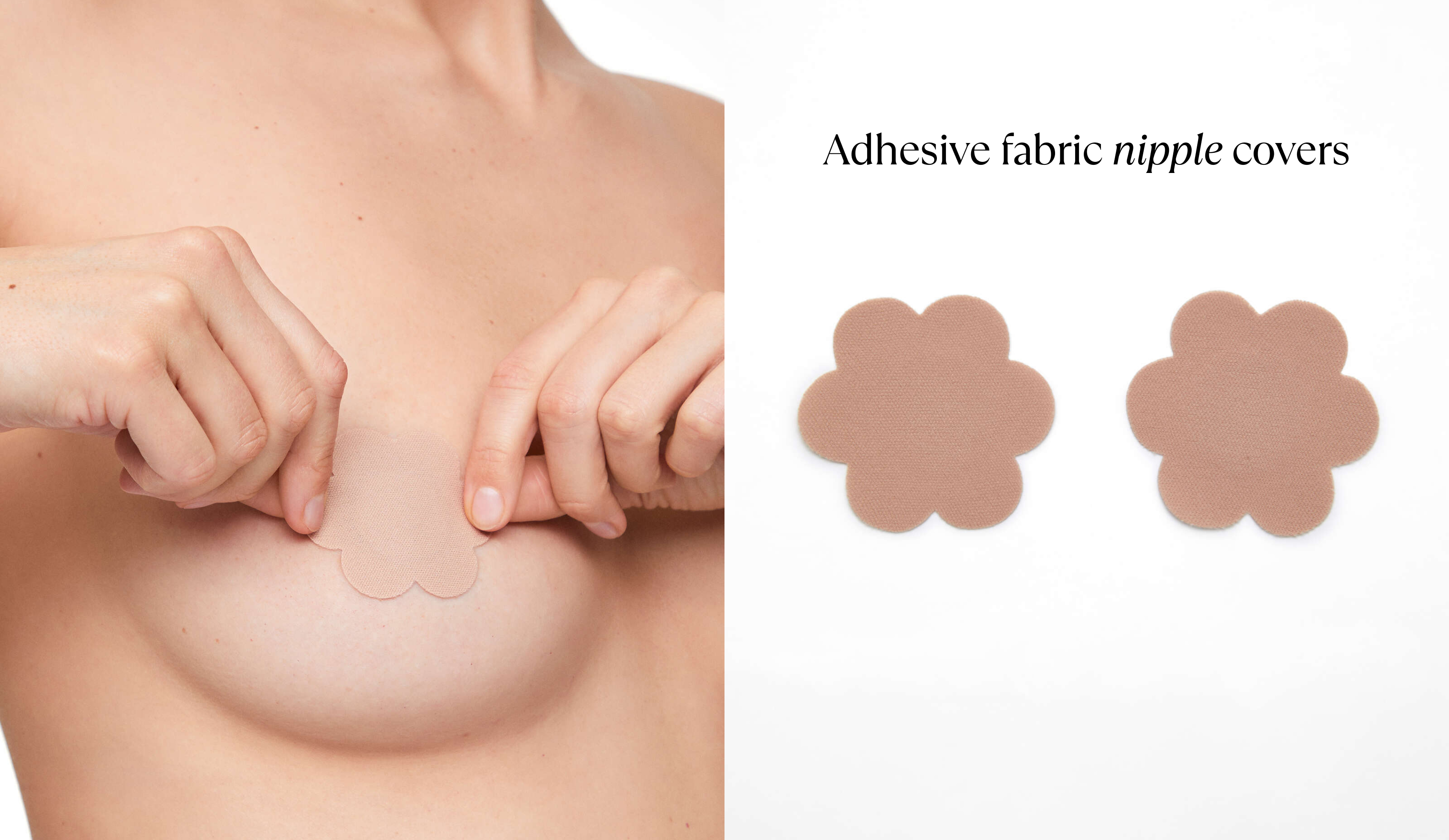 Adhesive fabric nipple covers