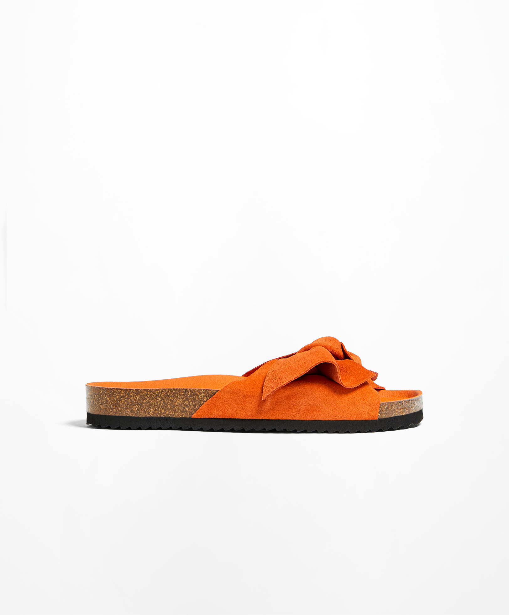 Leather bow sandals