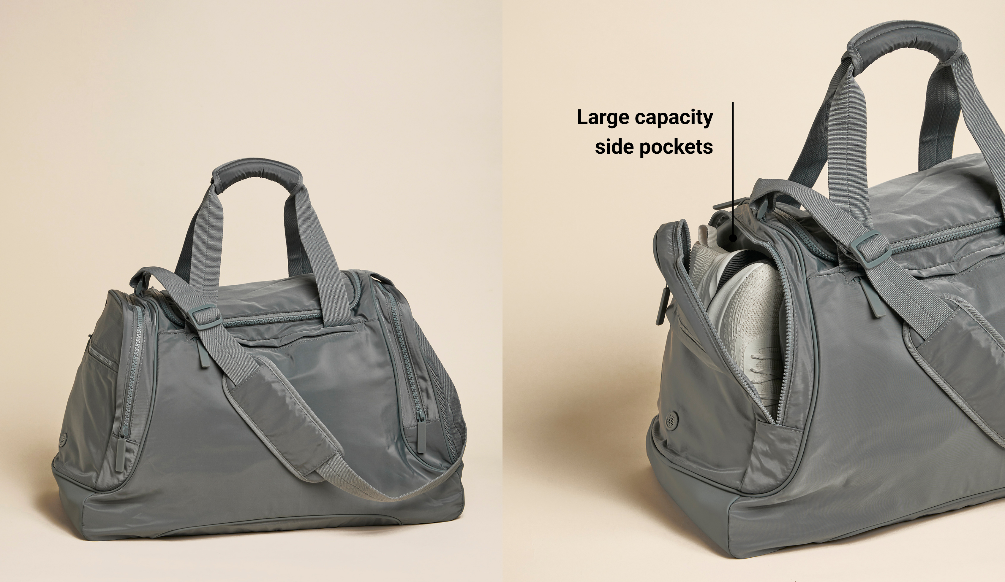 Technical bag with side pockets
