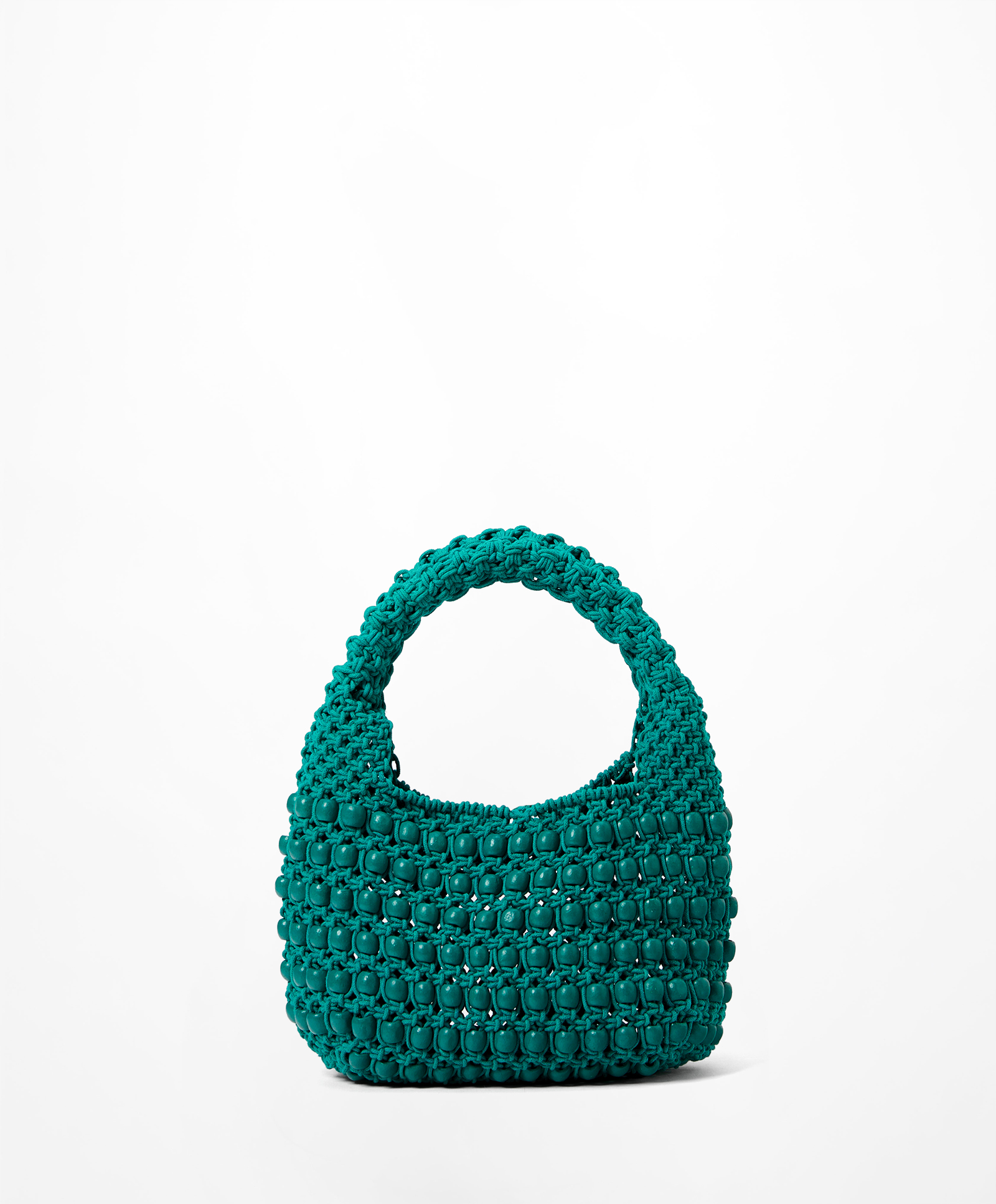 Handbag with strap and little ball details