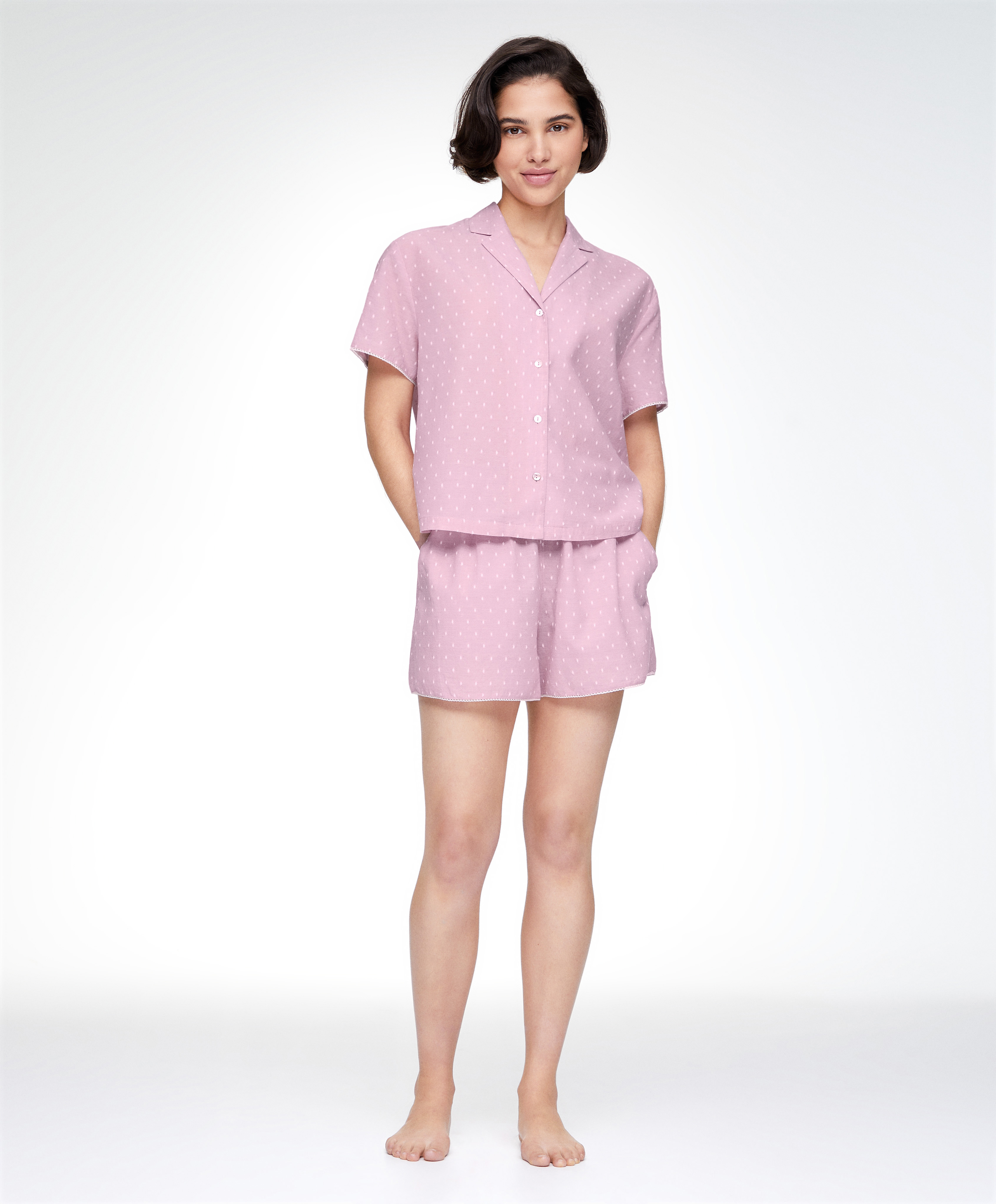 100% cotton plumeti short pyjama set