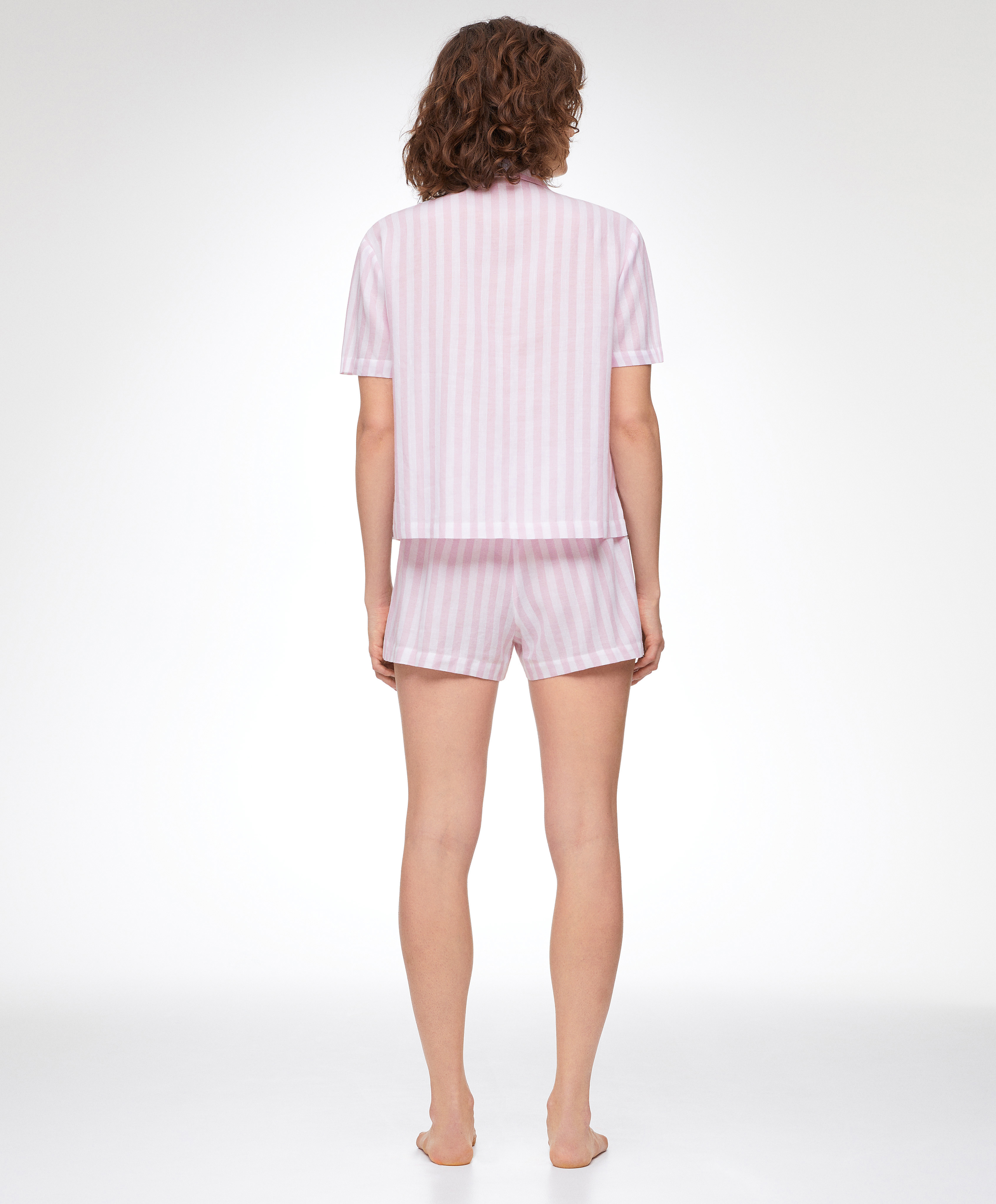 Conjunto pijama 100 algod n corto rayas OYSHO Slovenia