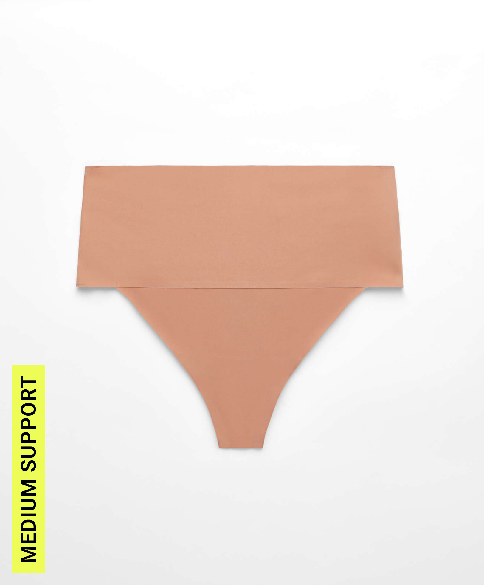 High-waisted invisible laser-cut thong