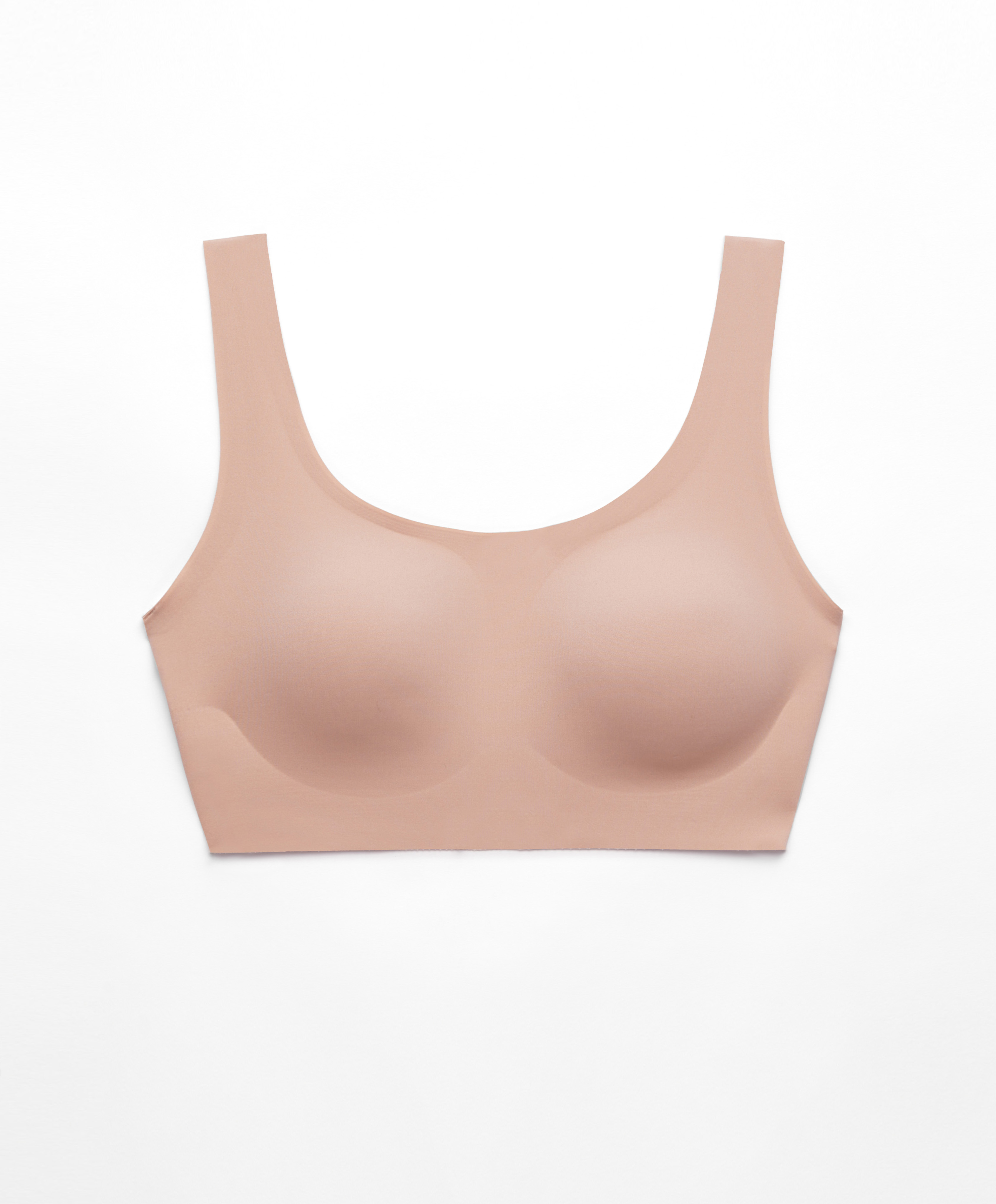 Laser-cut invisible T-shirt bra top