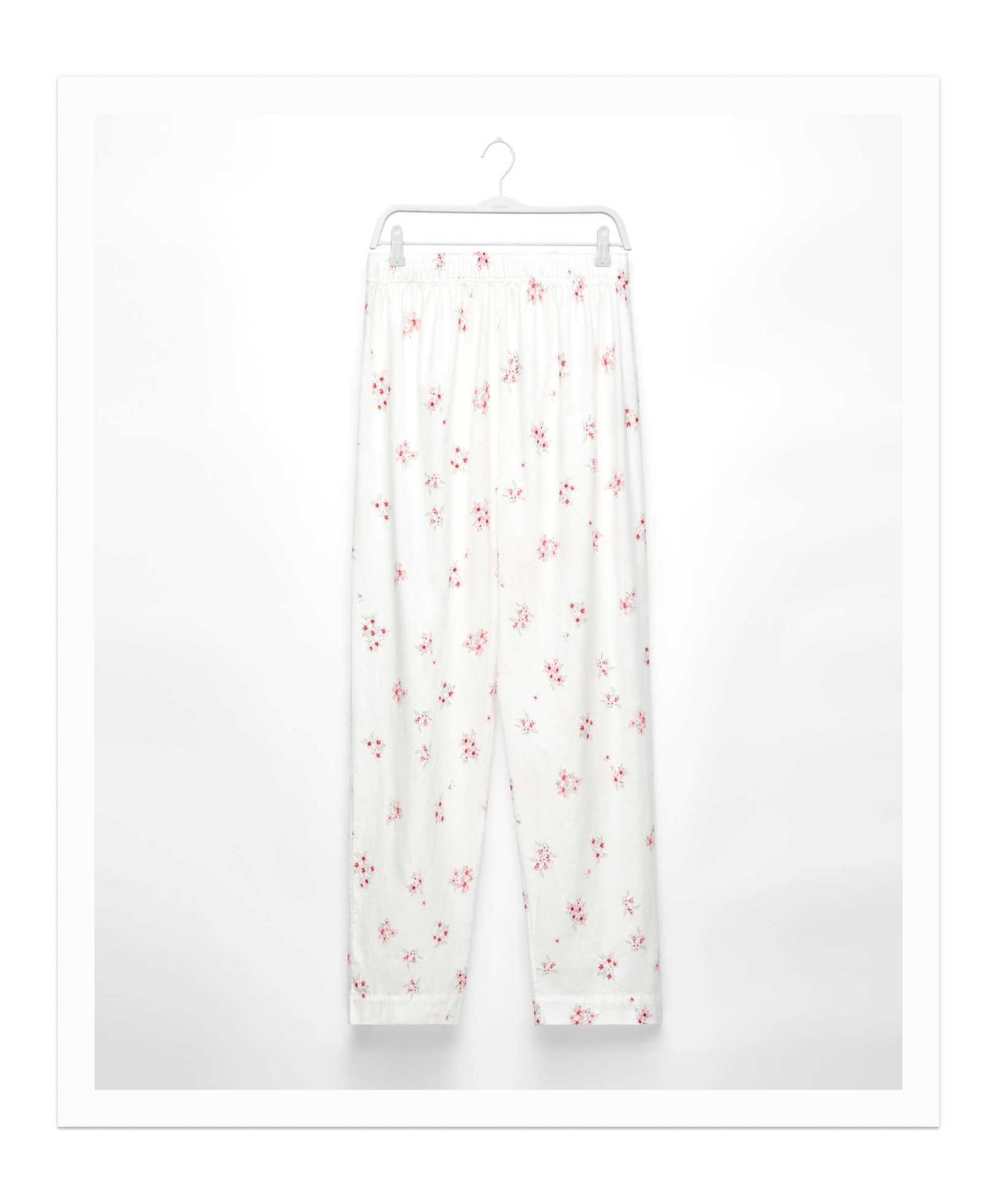 Floral check trousers
