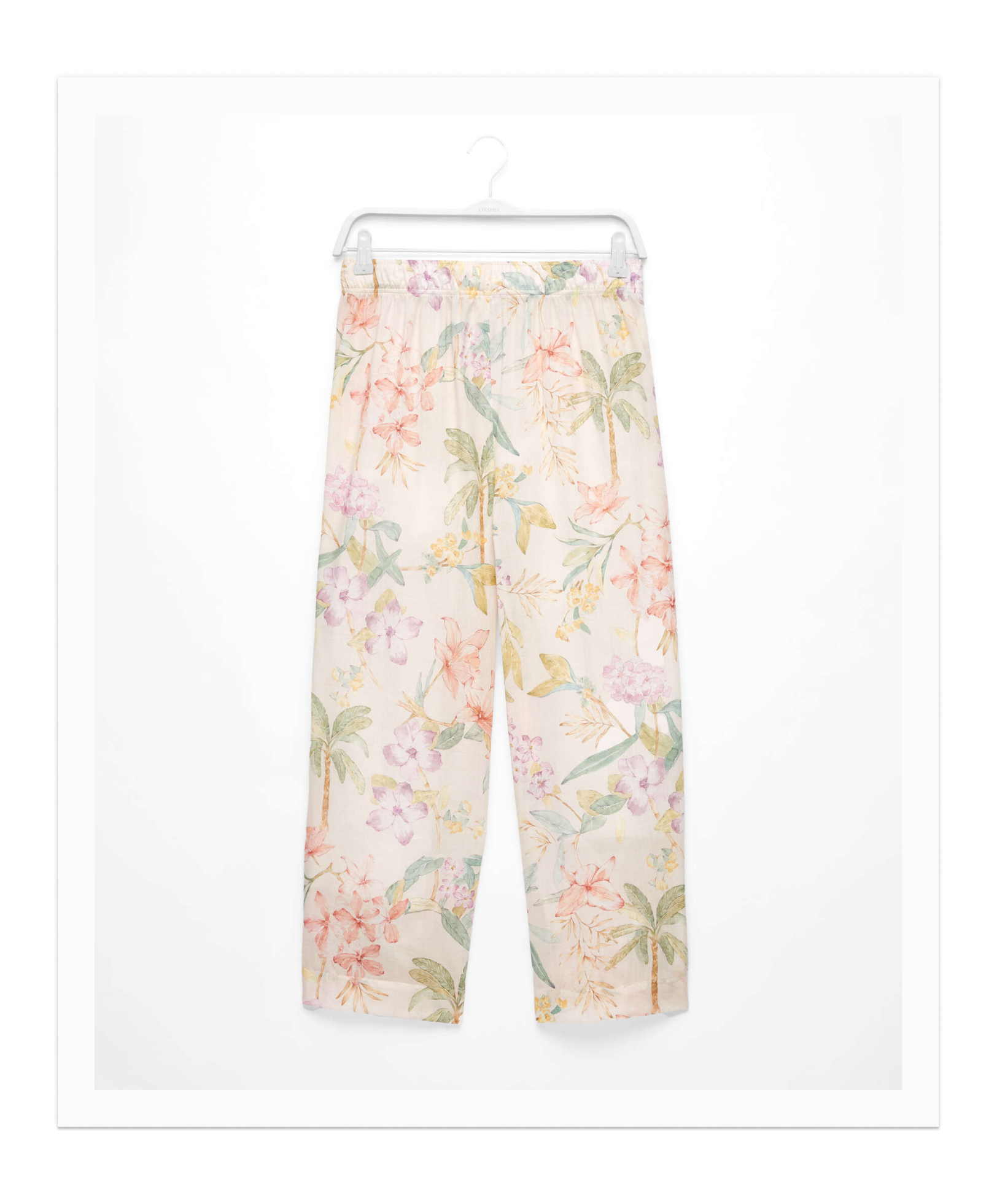 Floral 100% cotton trousers