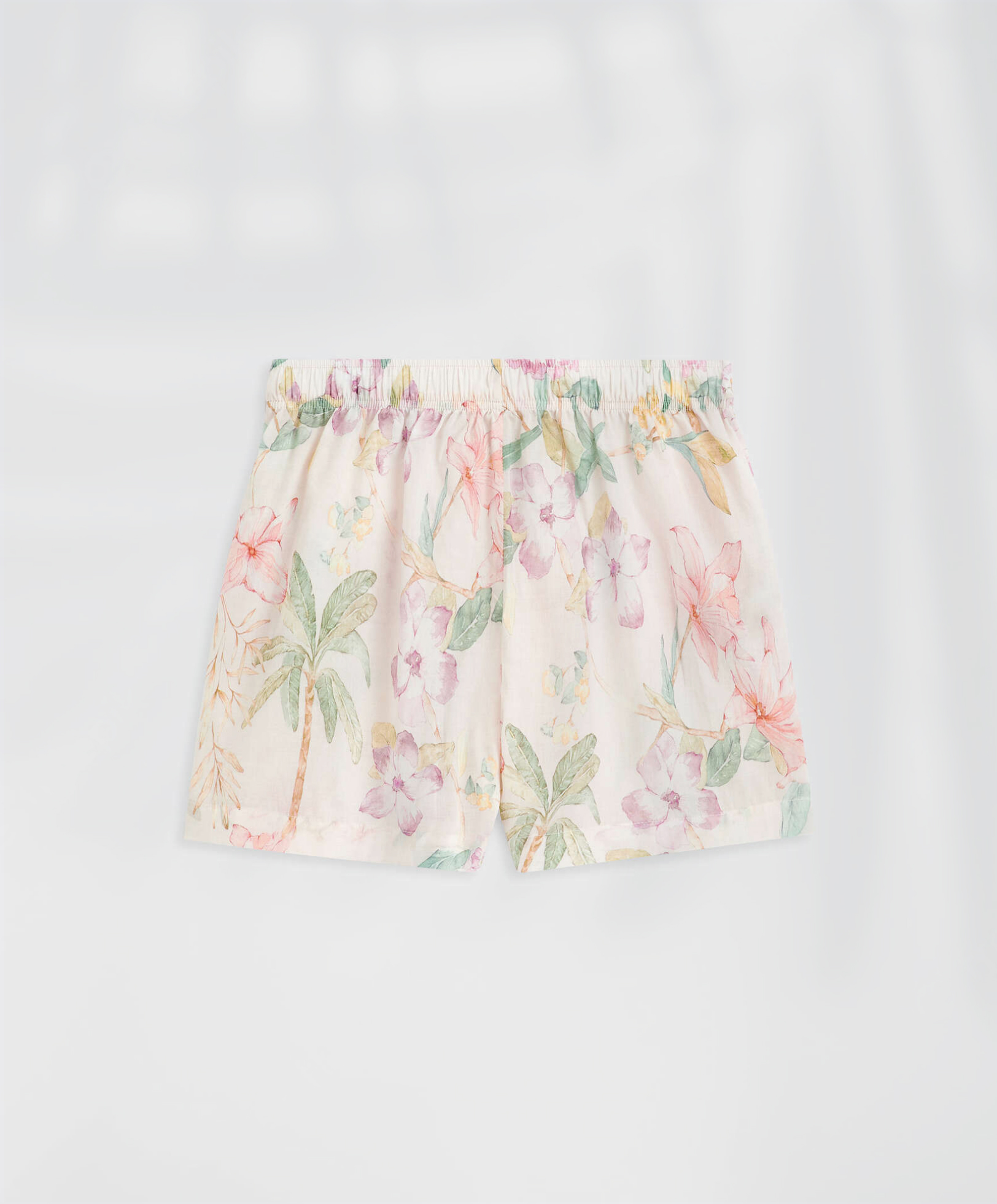 Shorts aus 100 % Baumwolle mit Blumenprint