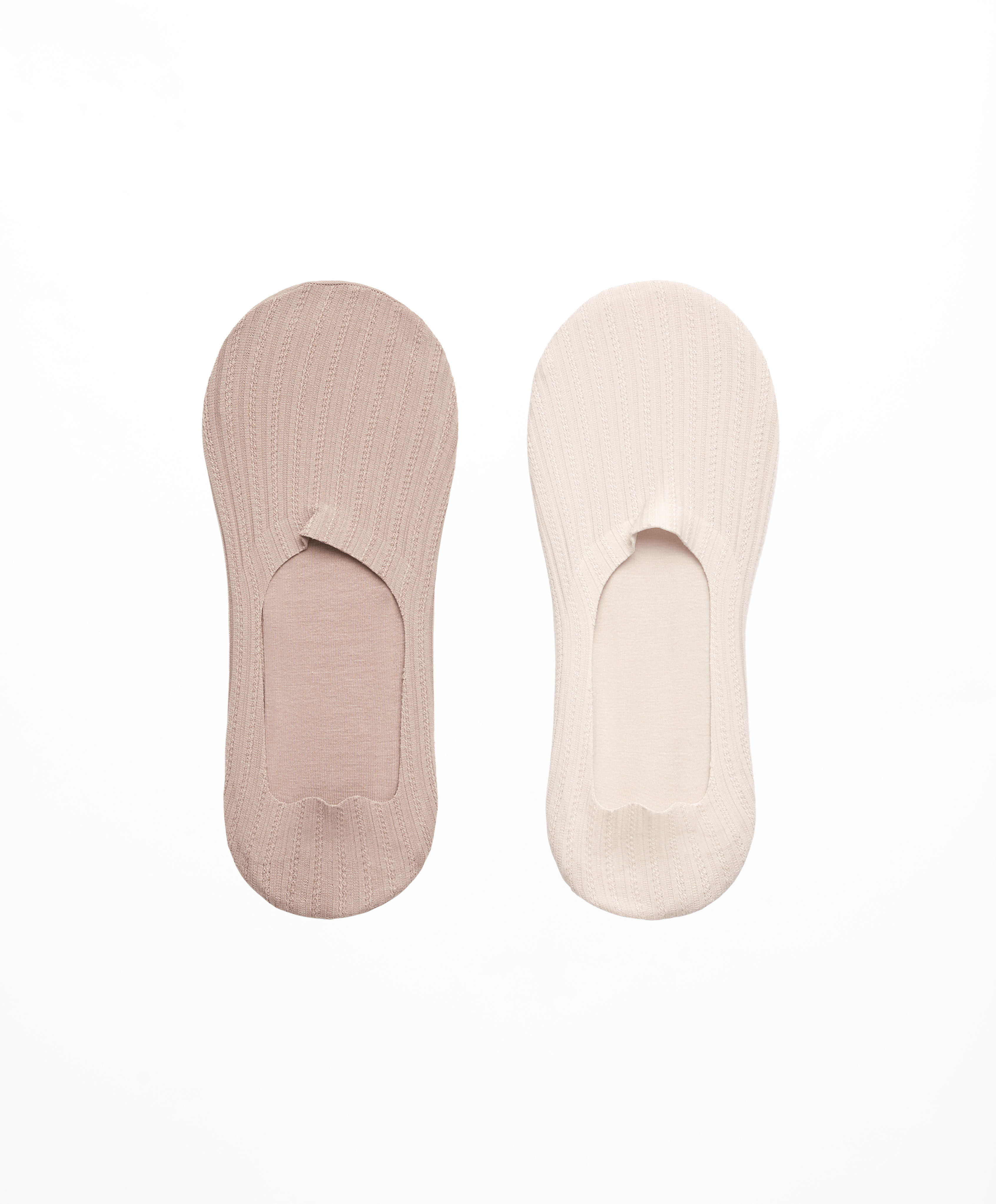 0490/480 2 paires de socquettes invisibles avec coton