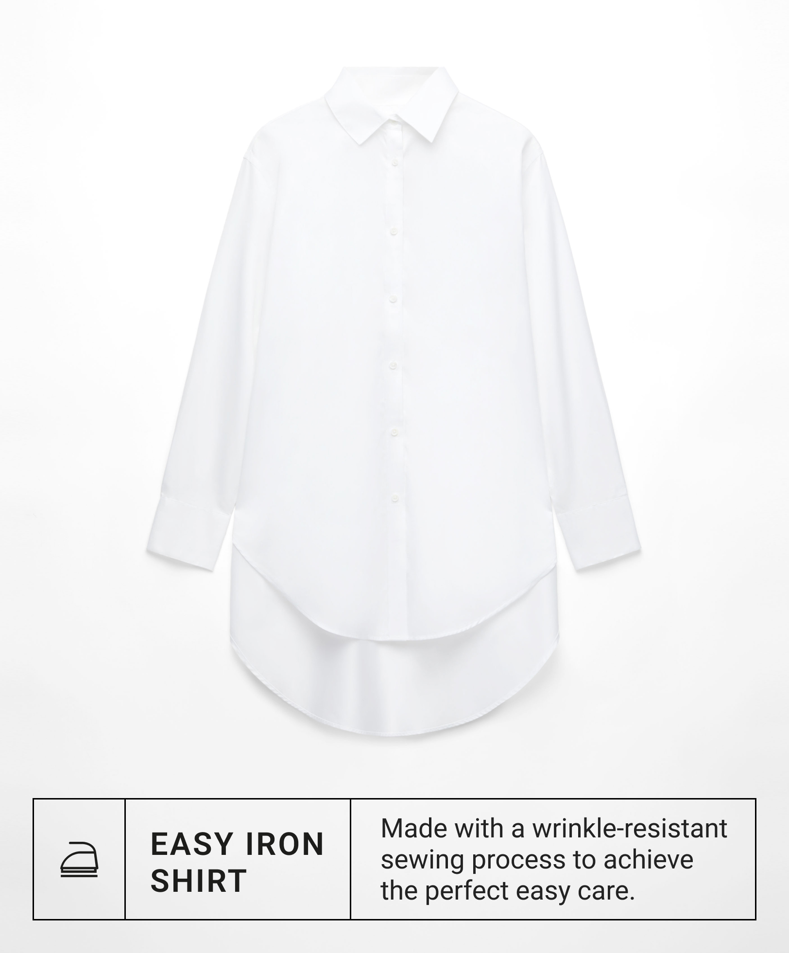 Camicia easy iron 100% cotone