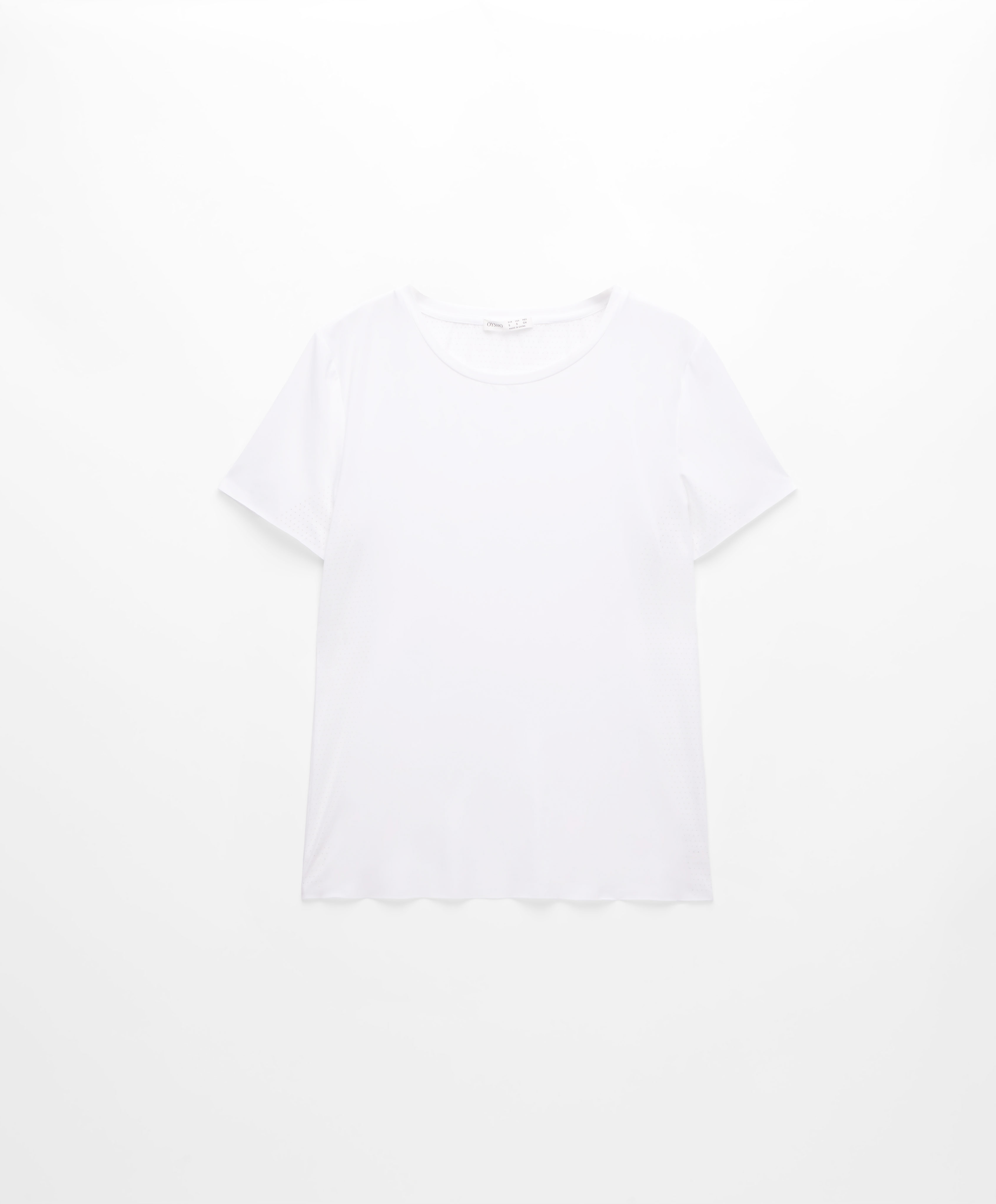Microperforated short-sleeved technical T-shirt