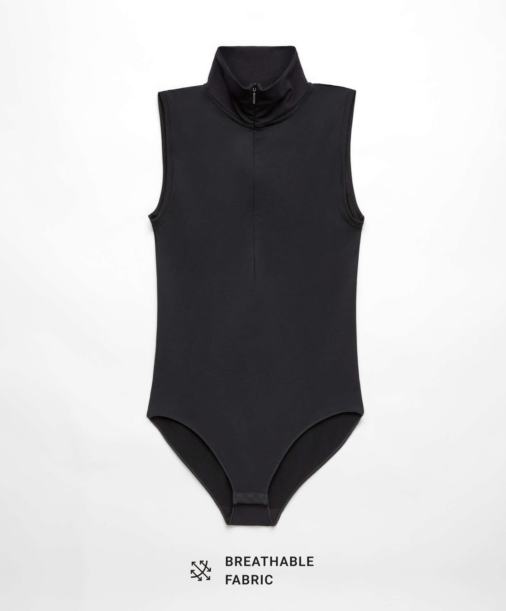 Seamless bodysuit with zip