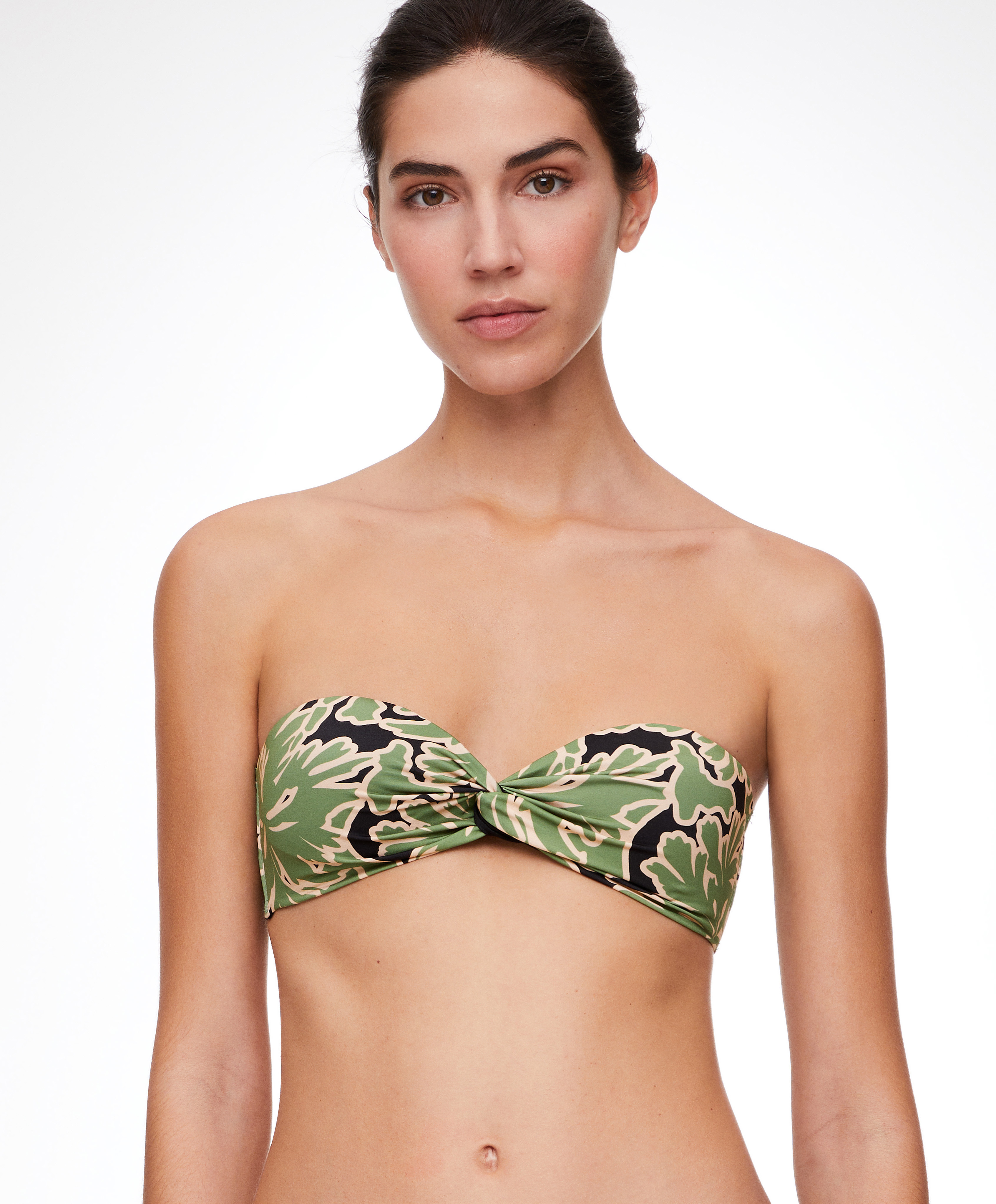 Bandeau-Bikinioberteil mit Tropenmuster | OYSHO Deutschland