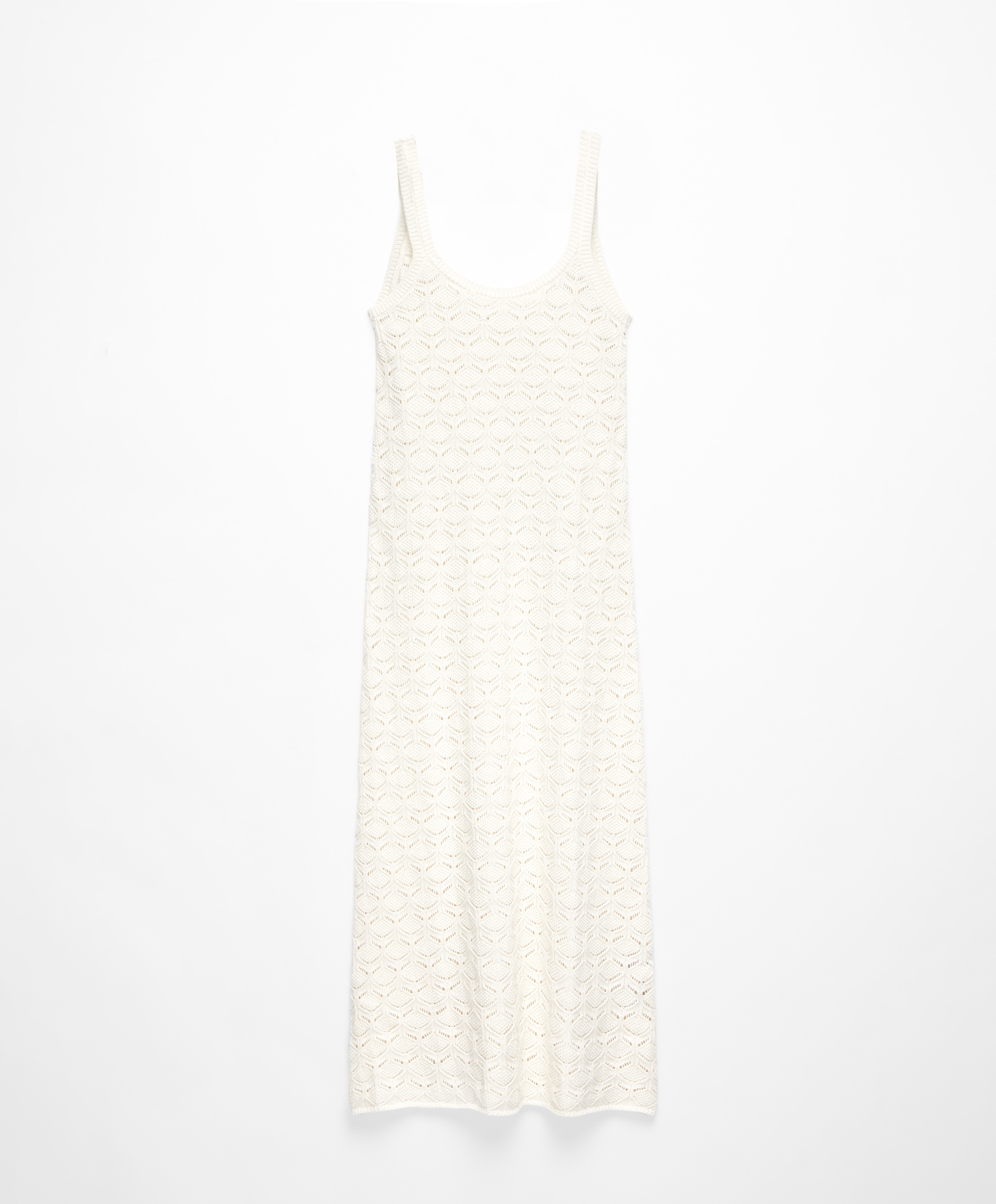 Long cotton crochet dress
