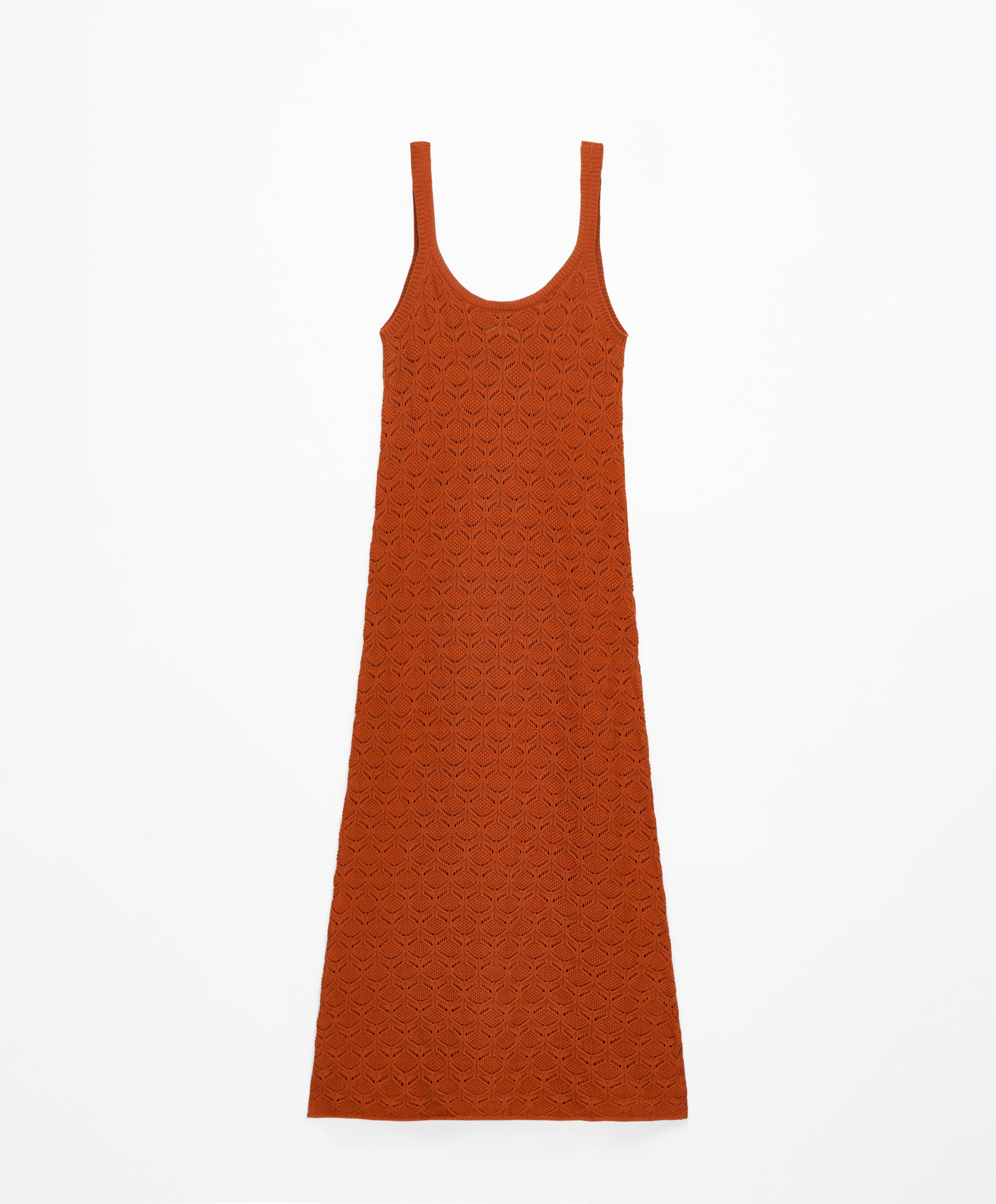 Langes Kleid aus Baumwoll-Crochet