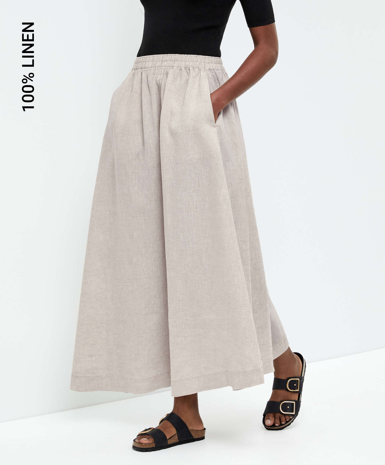 100% linen skirt