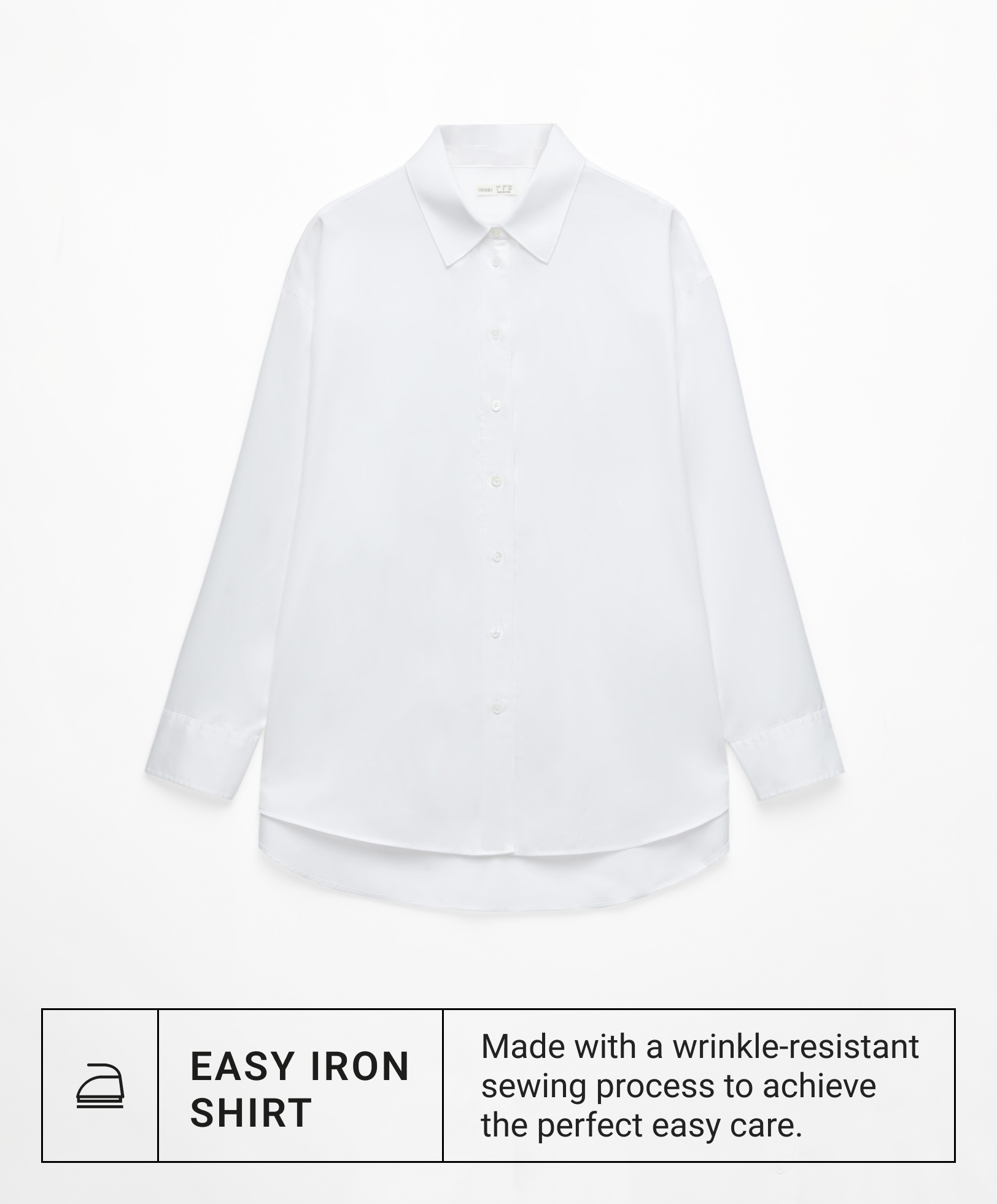 Camisa easy iron 100% algodón