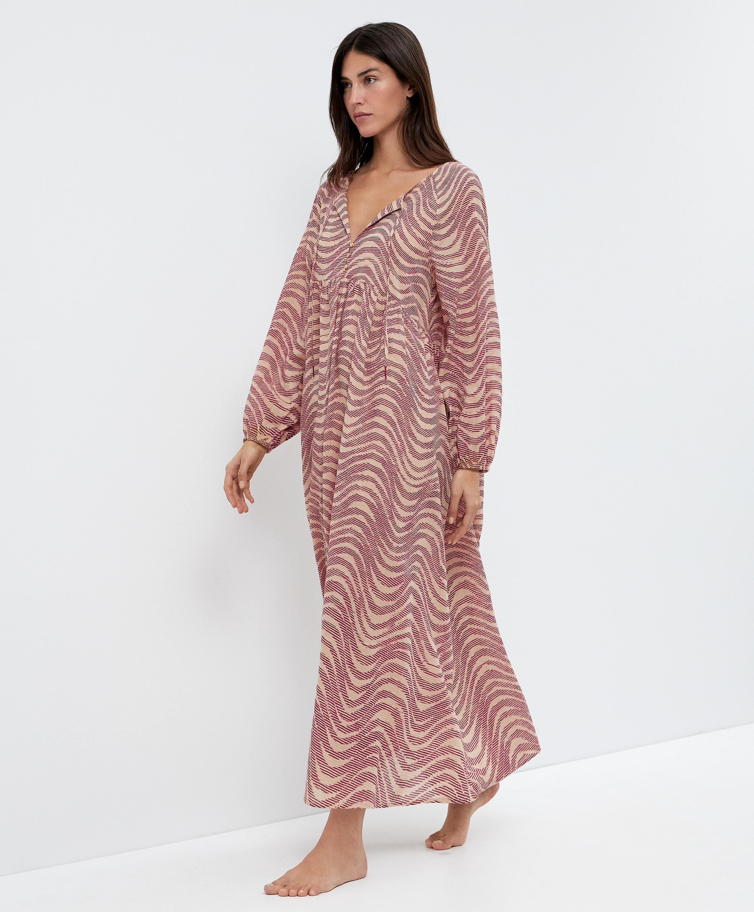 Vestido túnica 100% algodón estampado OYSHO España