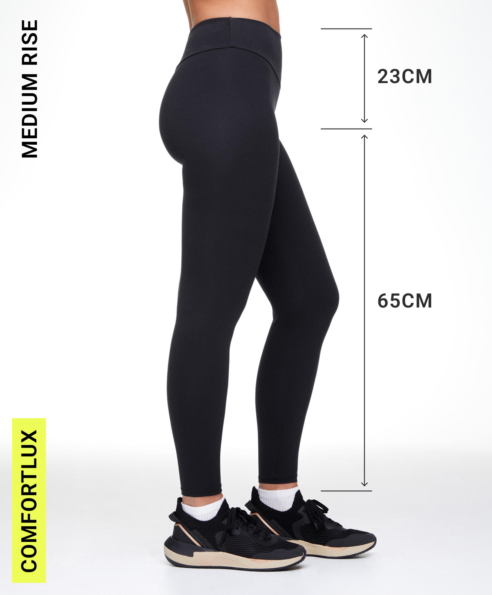 Comfortlux medium-rise 65cm ankle-length leggings